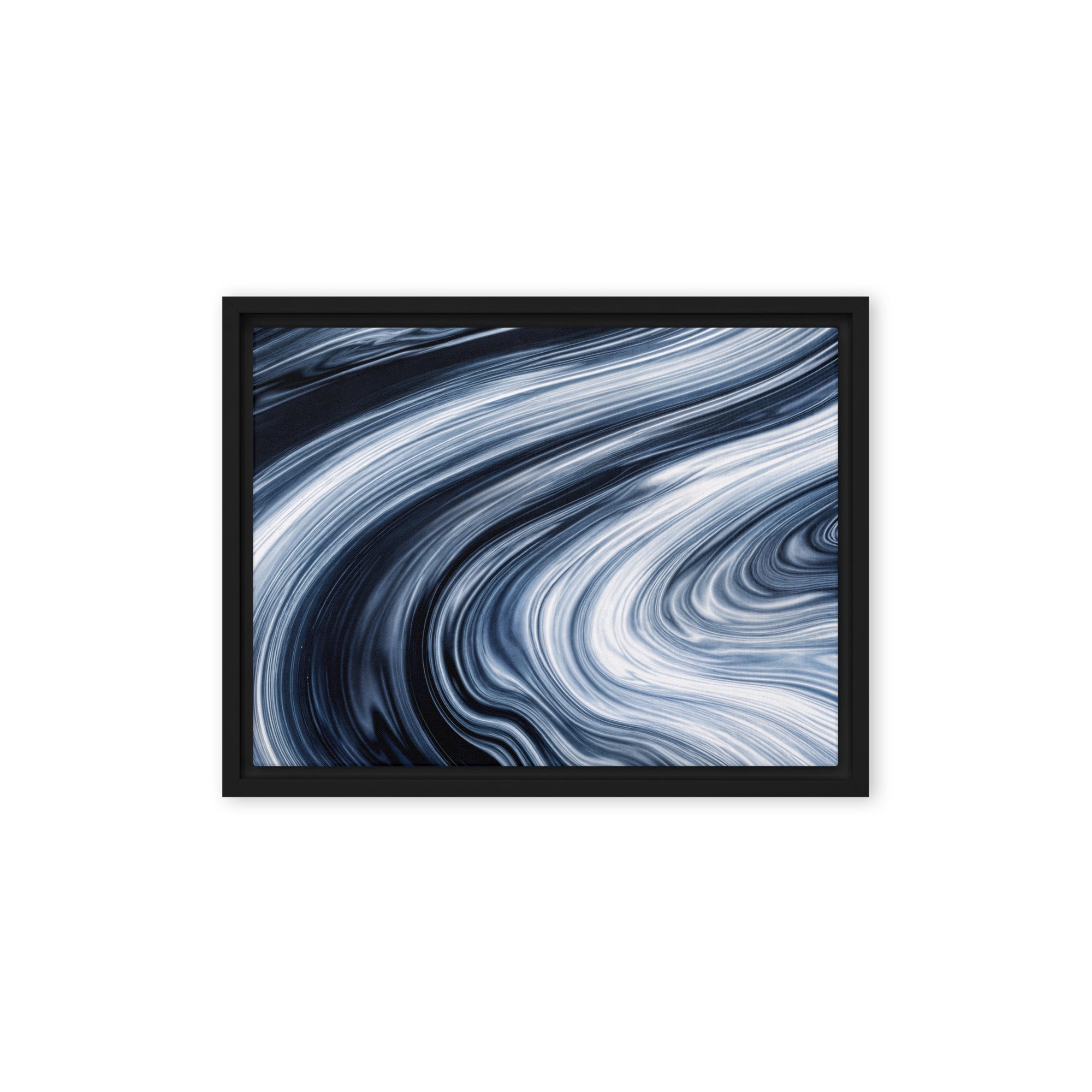 Vortex framed canvas print wall display image in black frame, 12 x 12 inch universal size