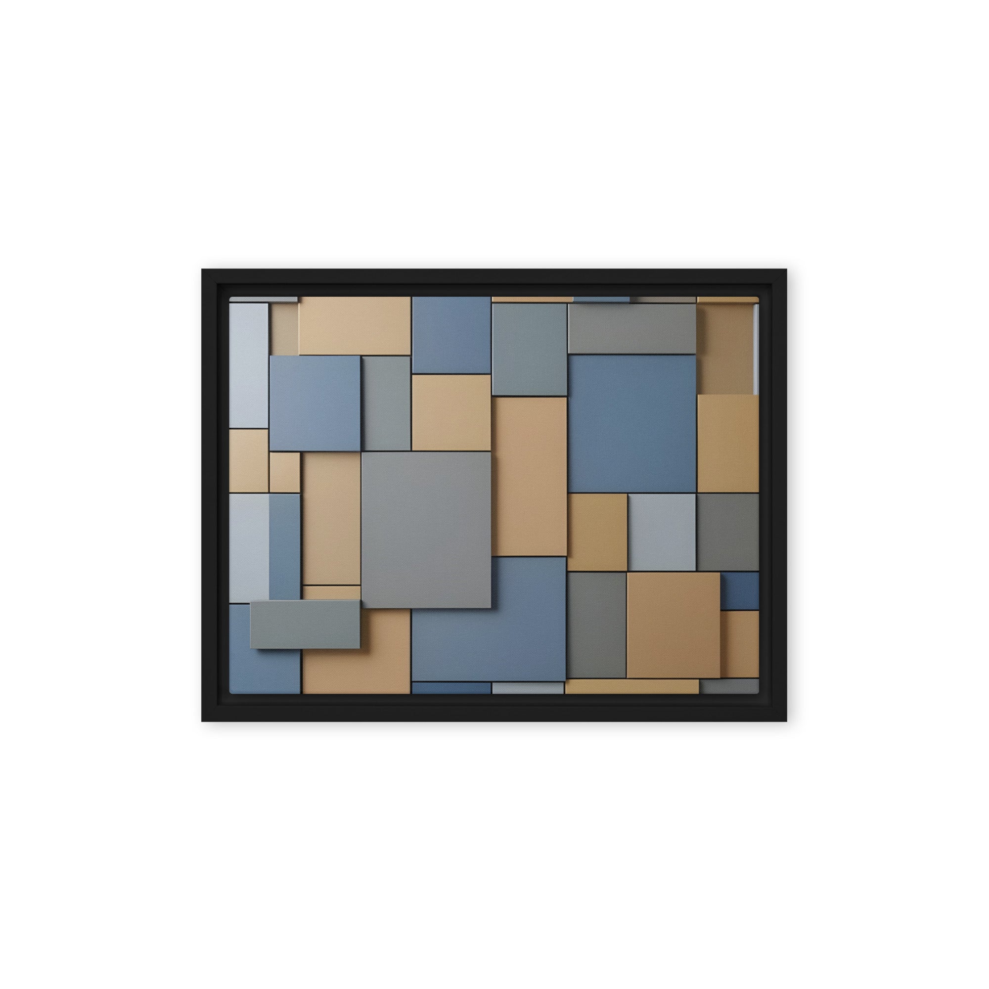 Agate framed canvas print product view in black frame, 12 x 18 inch universal size