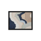 Marl framed canvas artwork with pale stone and soft clay tones with subtle visual texture, shown on white.