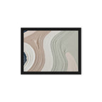 Talus framed canvas artwork with angular rock-like forms and deep charcoal contrasts, shown on white.