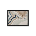 Terrace framed canvas artwork with stepped stone-like shelves and warm mineral gradients, shown on white.