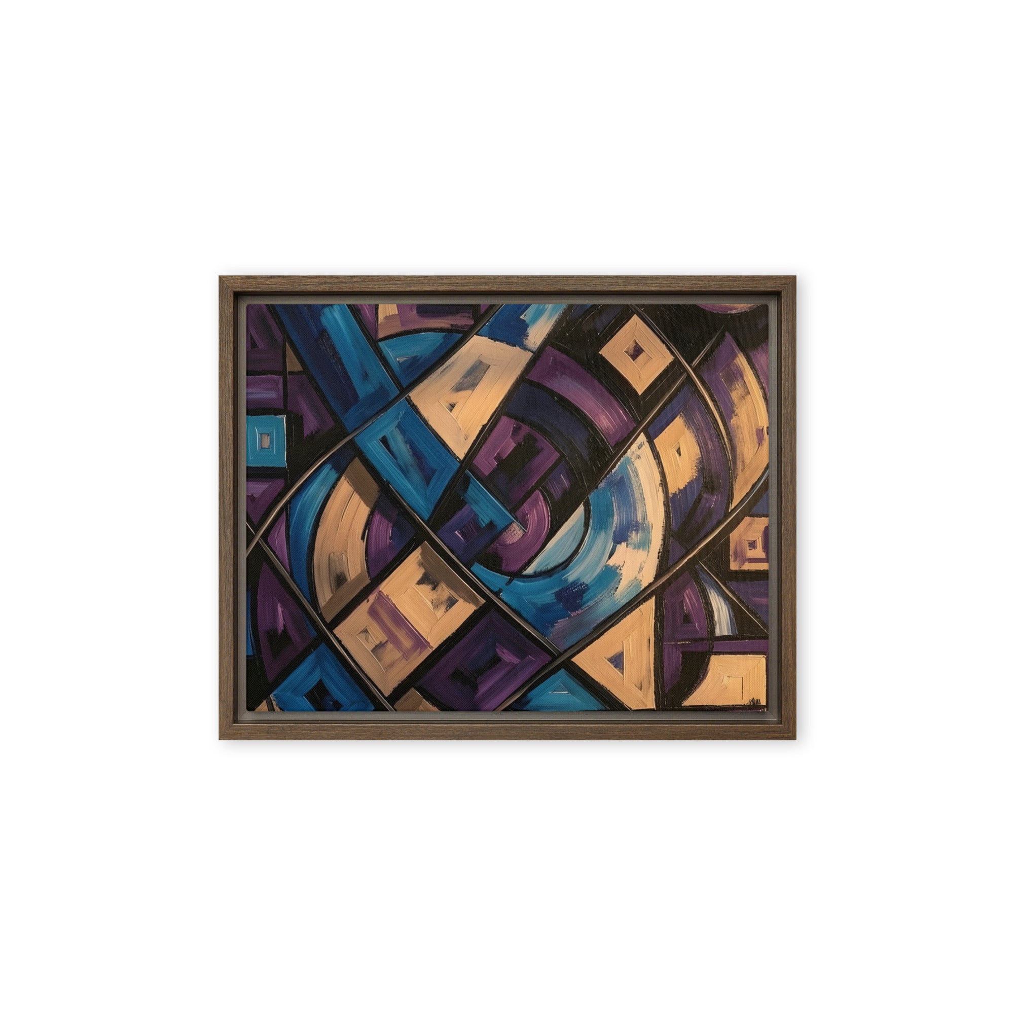 Relic wall art product image as a framed canvas print in black frame, 12 x 12 inch universal size