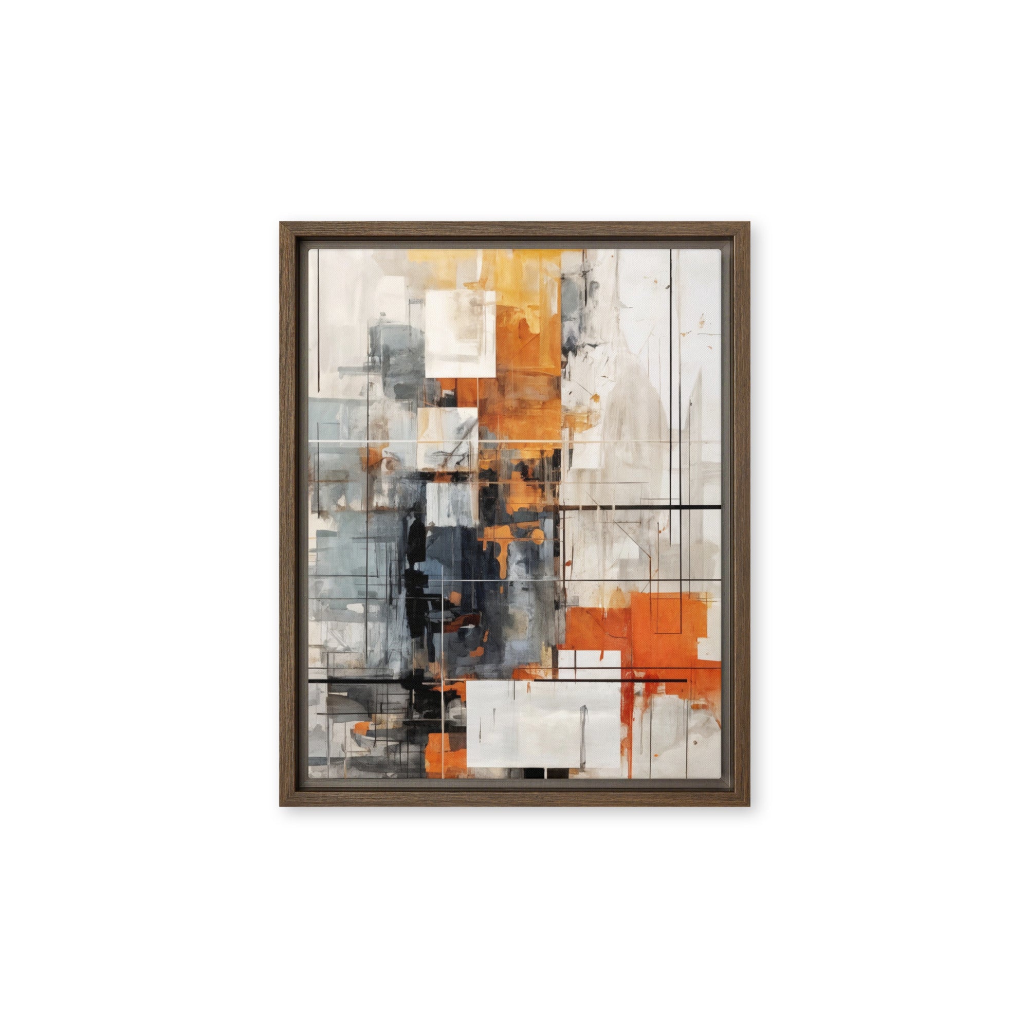 Corrupt framed canvas print with product details shown in black frame, 16 x 20 inch universal size