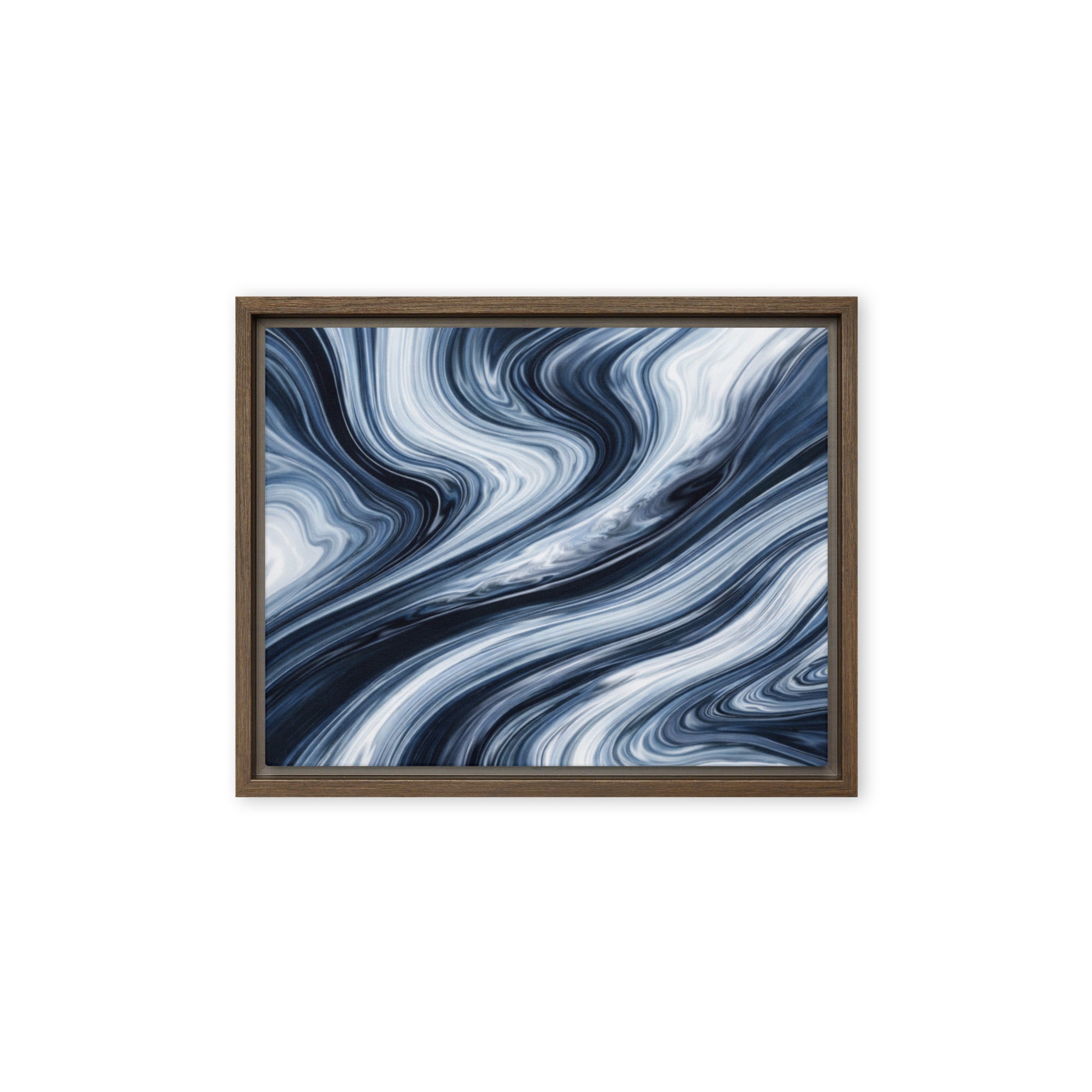 Vision framed canvas print front-facing product image in black frame, 12 x 18 inch universal size