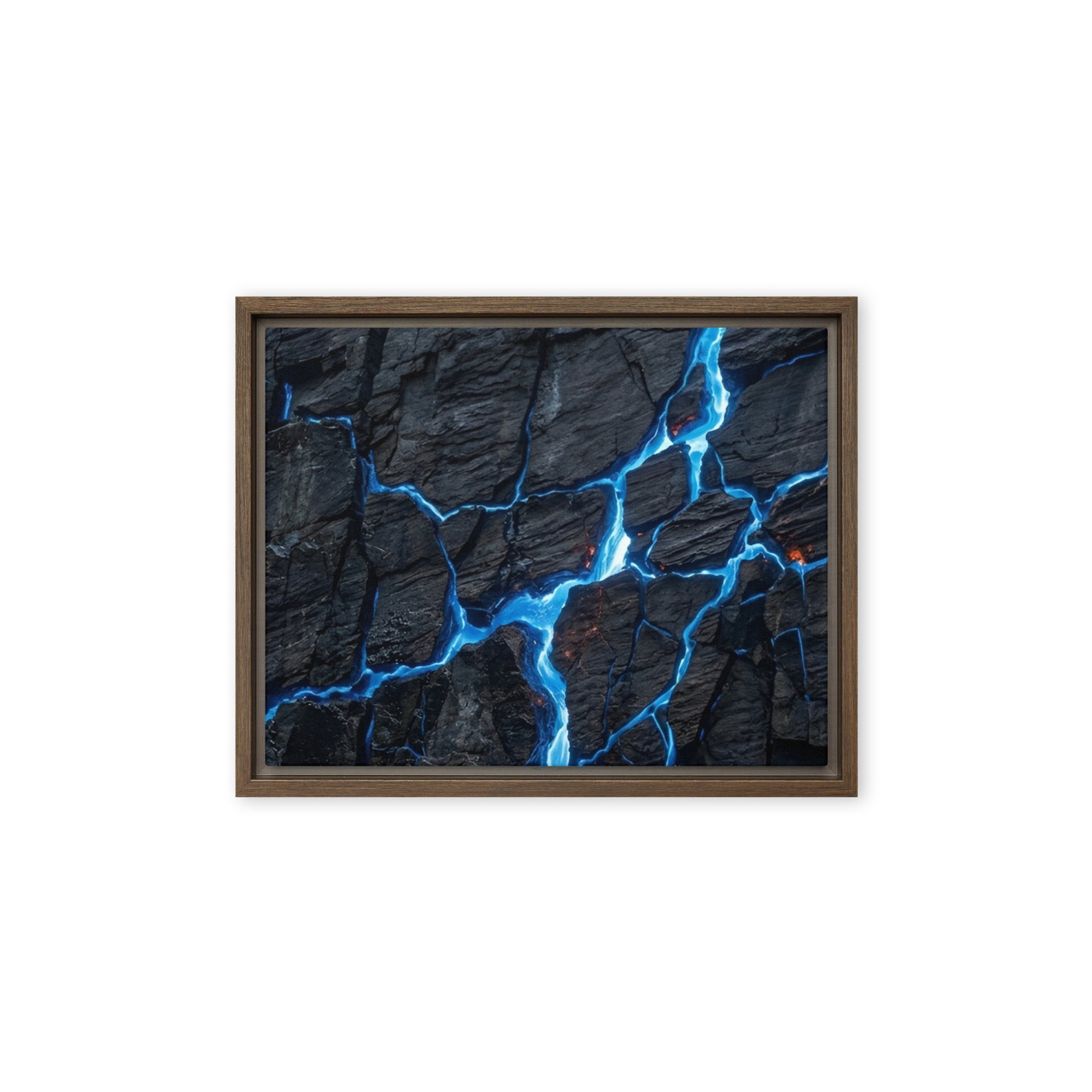 Effusions framed canvas print, front view in black frame, 18 x 24 inch large size