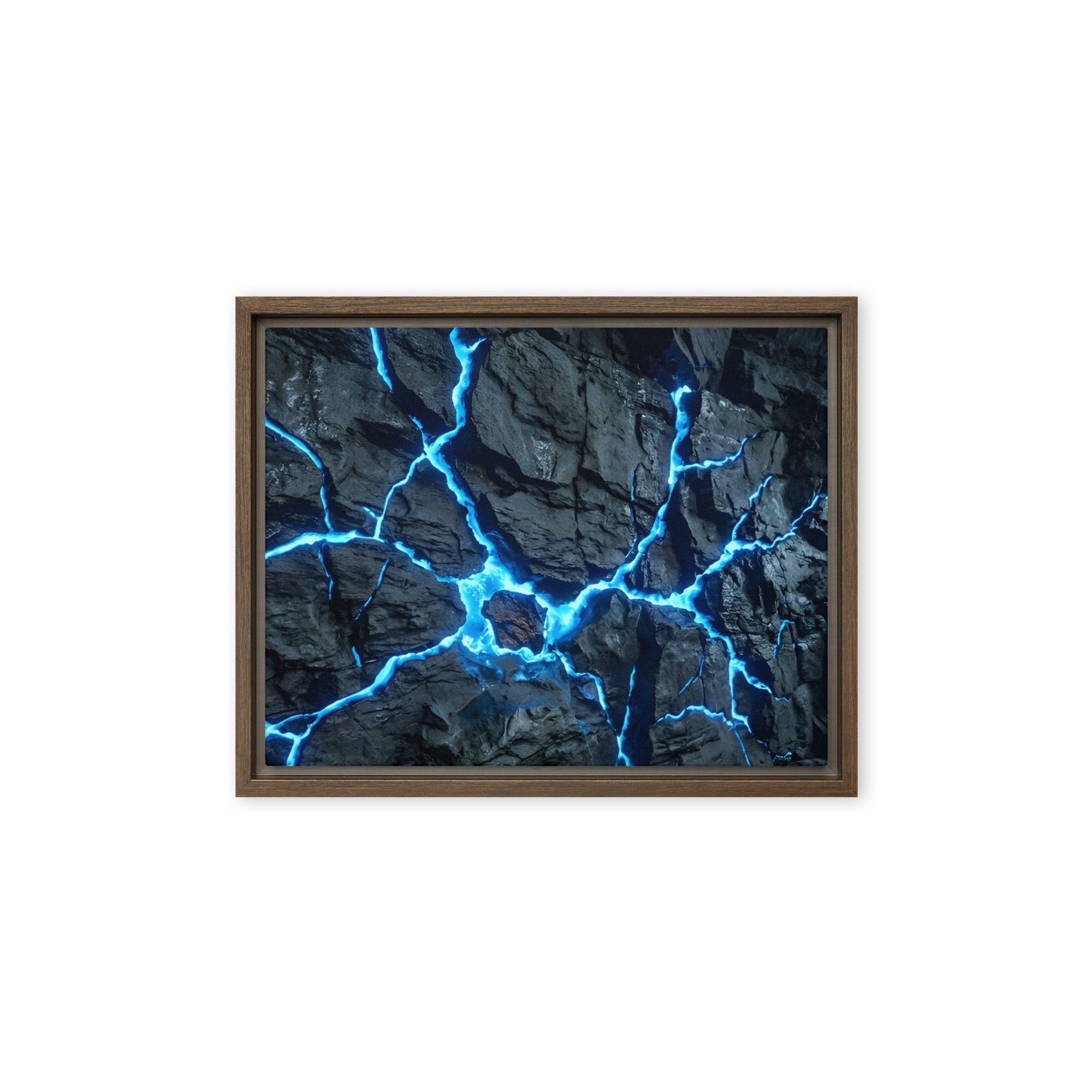 Vesicle framed canvas print product image in black frame, 20 x 28 inch large size