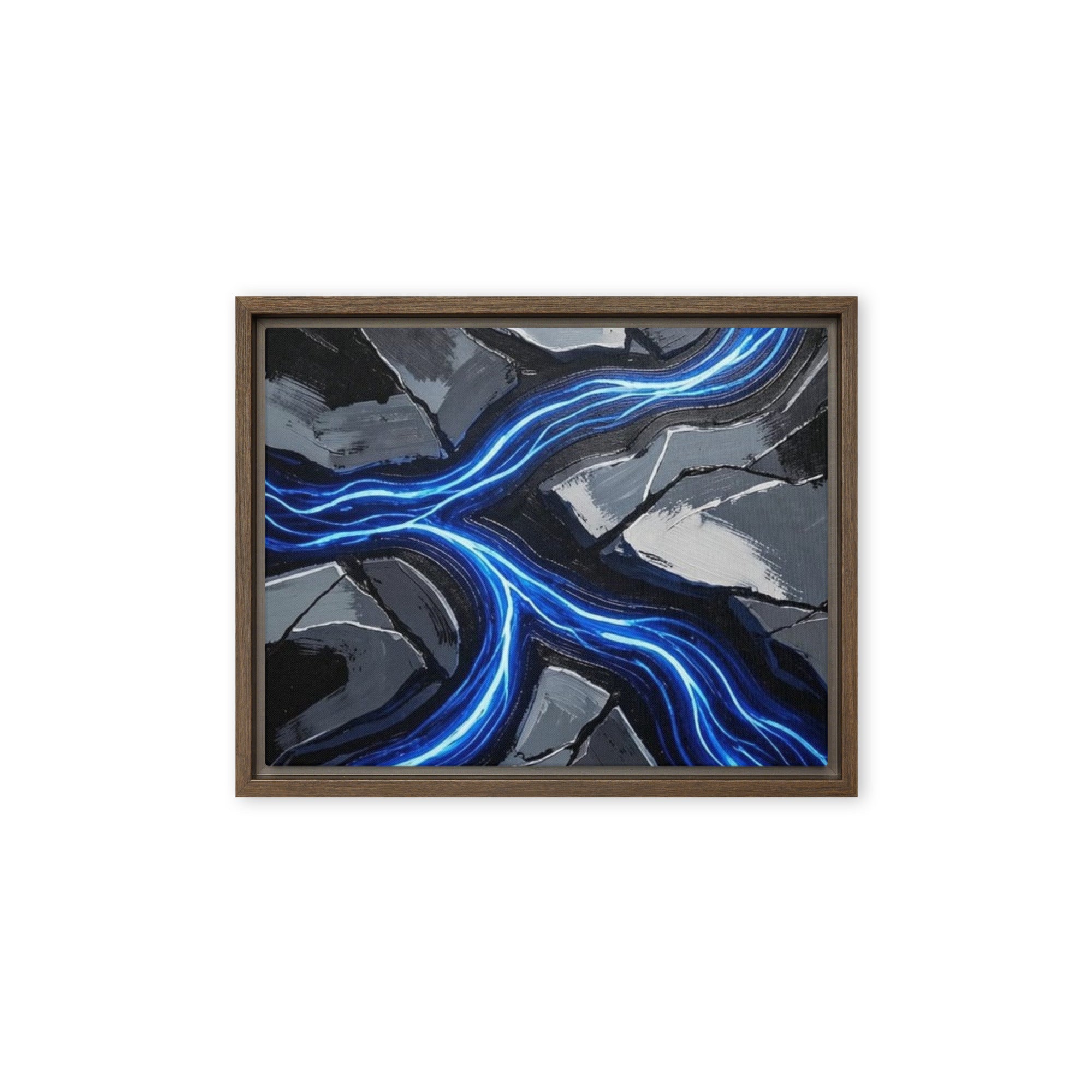 Viscous framed canvas print product image in black frame, 20 x 28 inch large size