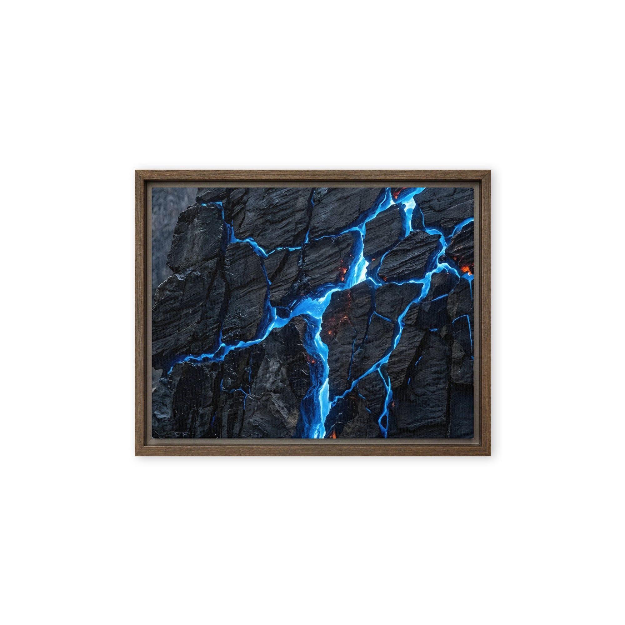 Xenolith framed canvas print product image in black frame, 20 x 28 inch large size