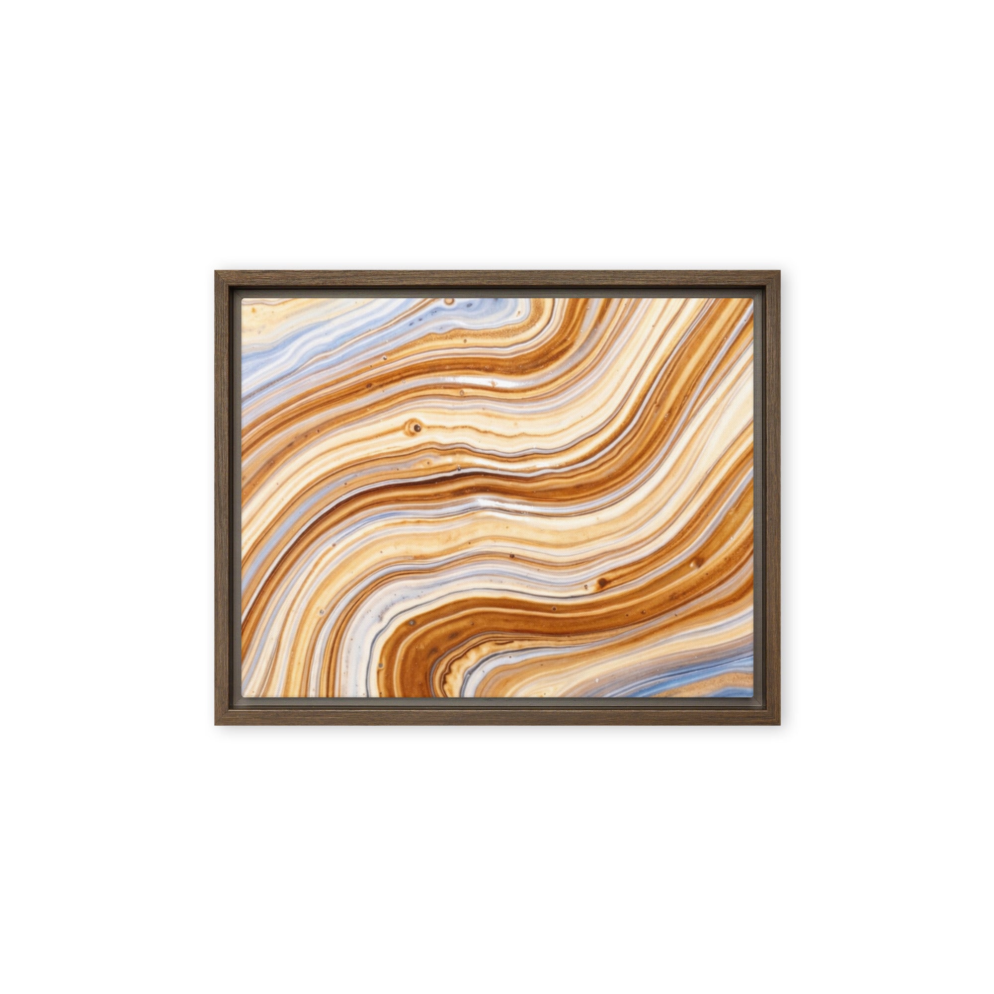 Dune framed canvas print, front view in black frame, 18 x 24 inch large size