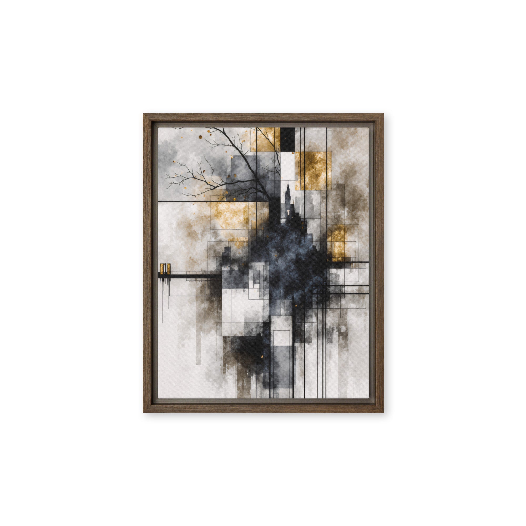 Alchemy framed canvas print product image in black frame, 20 x 28 inch large size