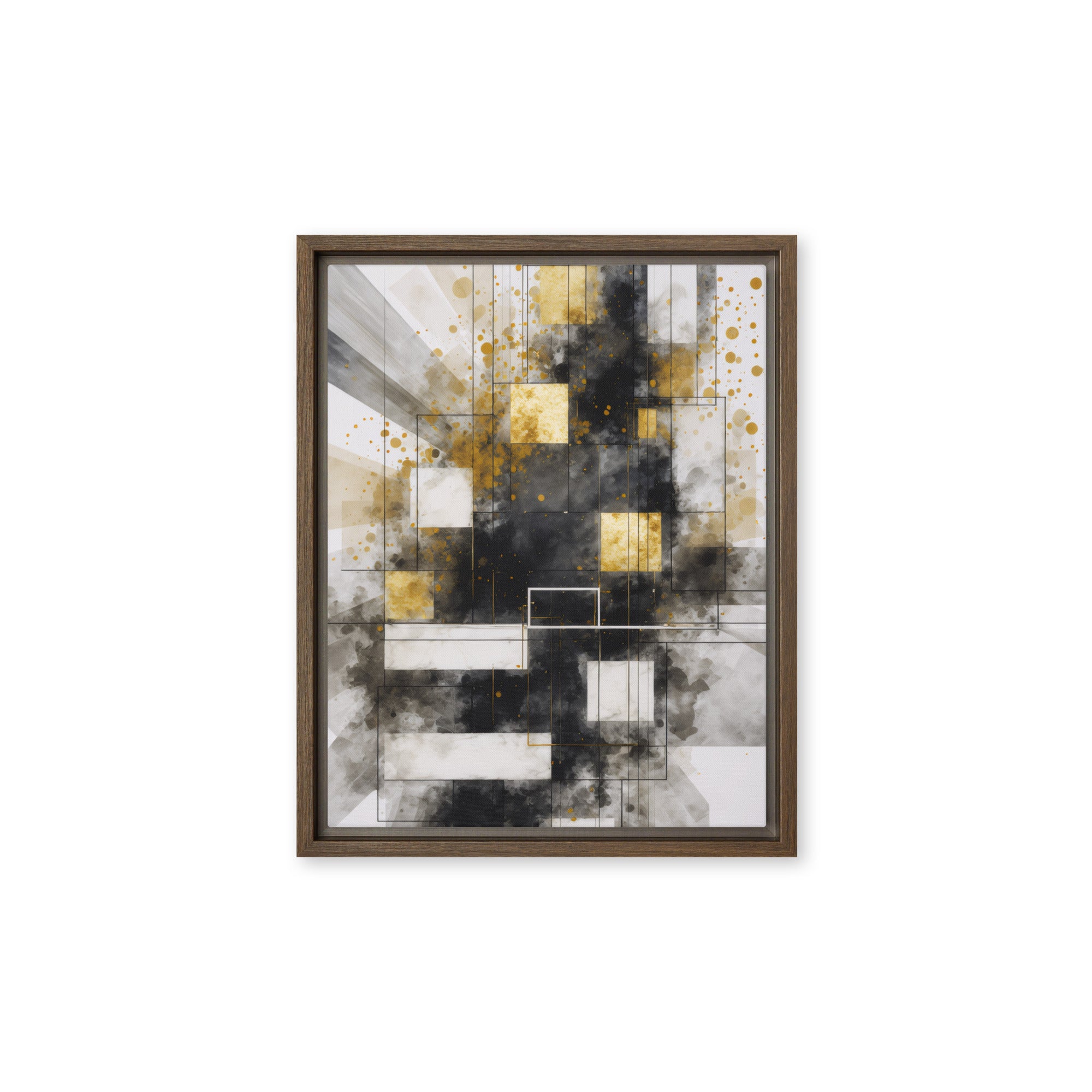 Oriana framed canvas print, front view in black frame, 20 x 30 inch large size