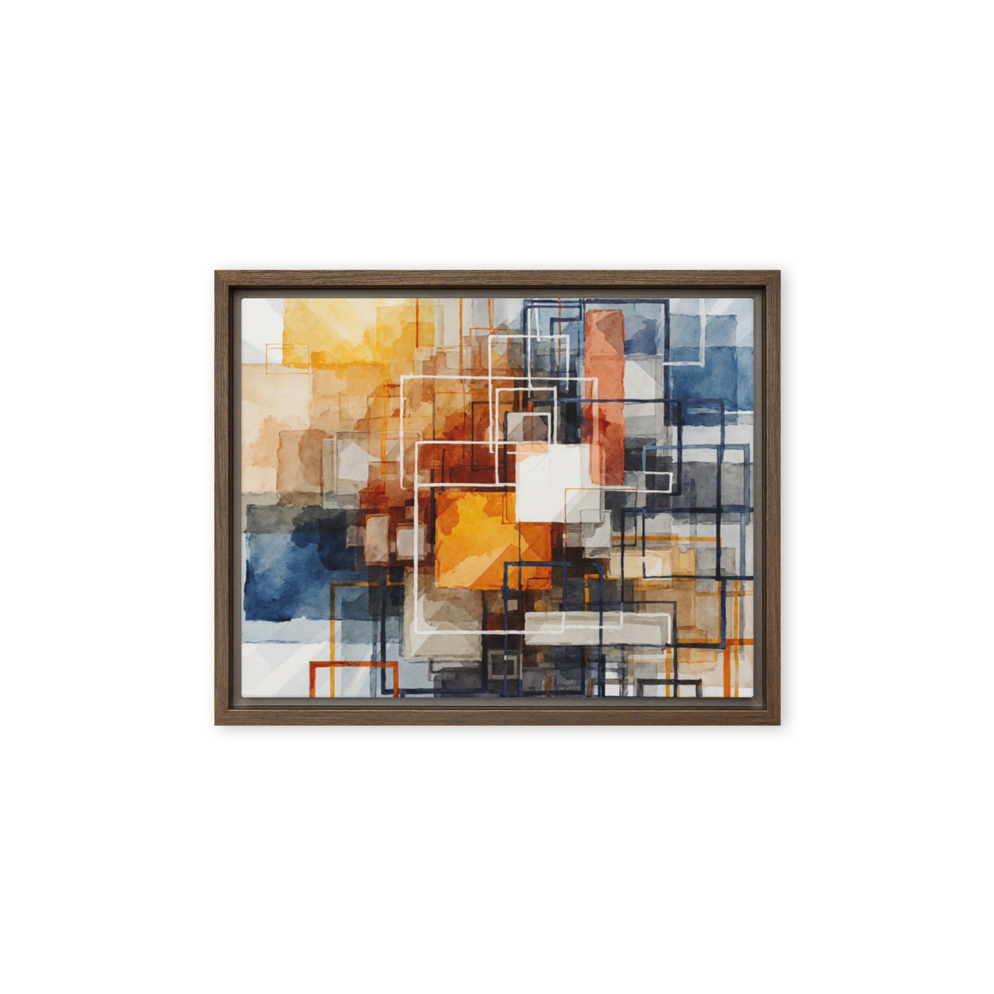 Plinth framed canvas print, front view in black frame, 18 x 24 inch large size