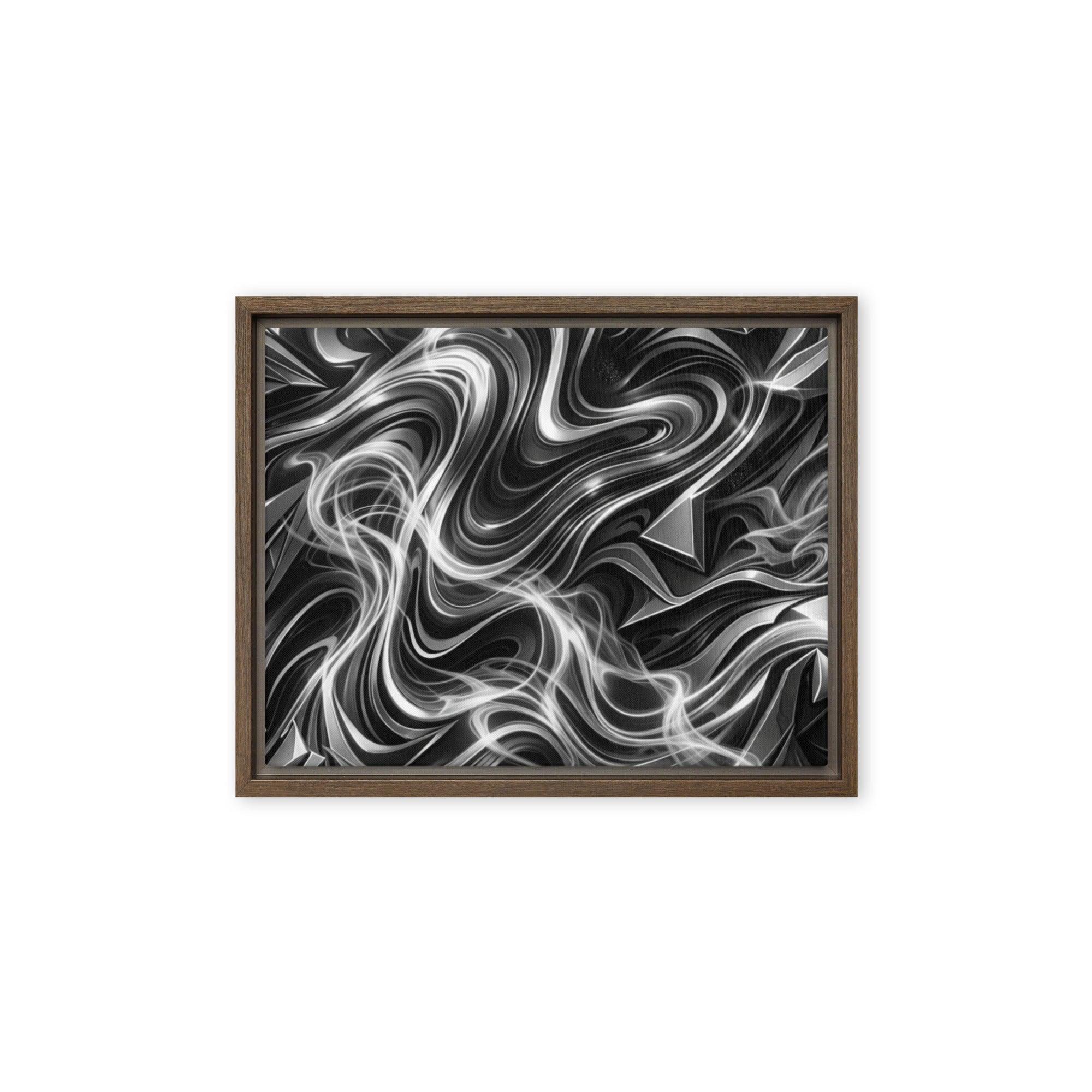 Edge framed canvas print, front view in black frame, 18 x 24 inch large size