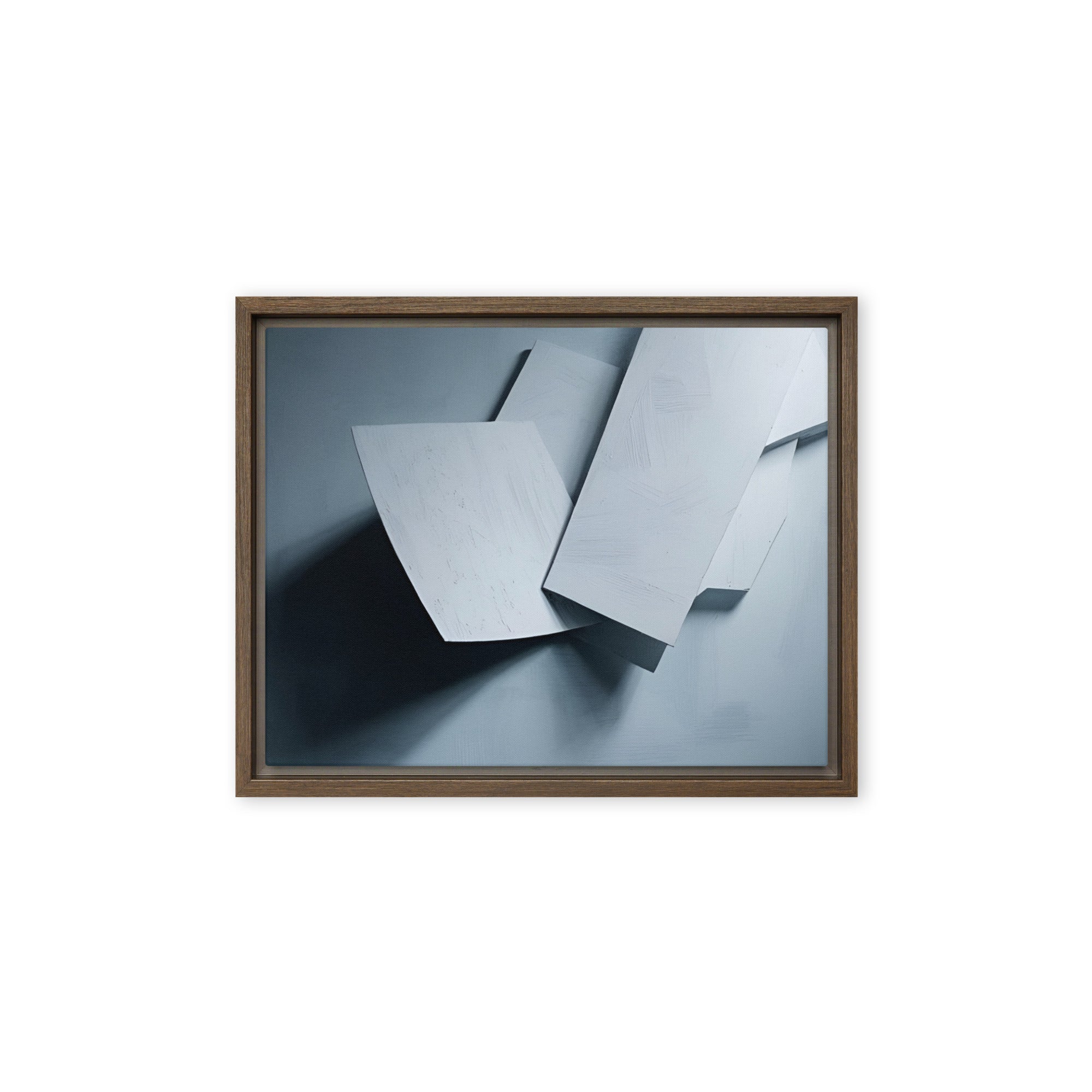 Silhouette framed canvas print, front view in black frame, 18 x 24 inch large size