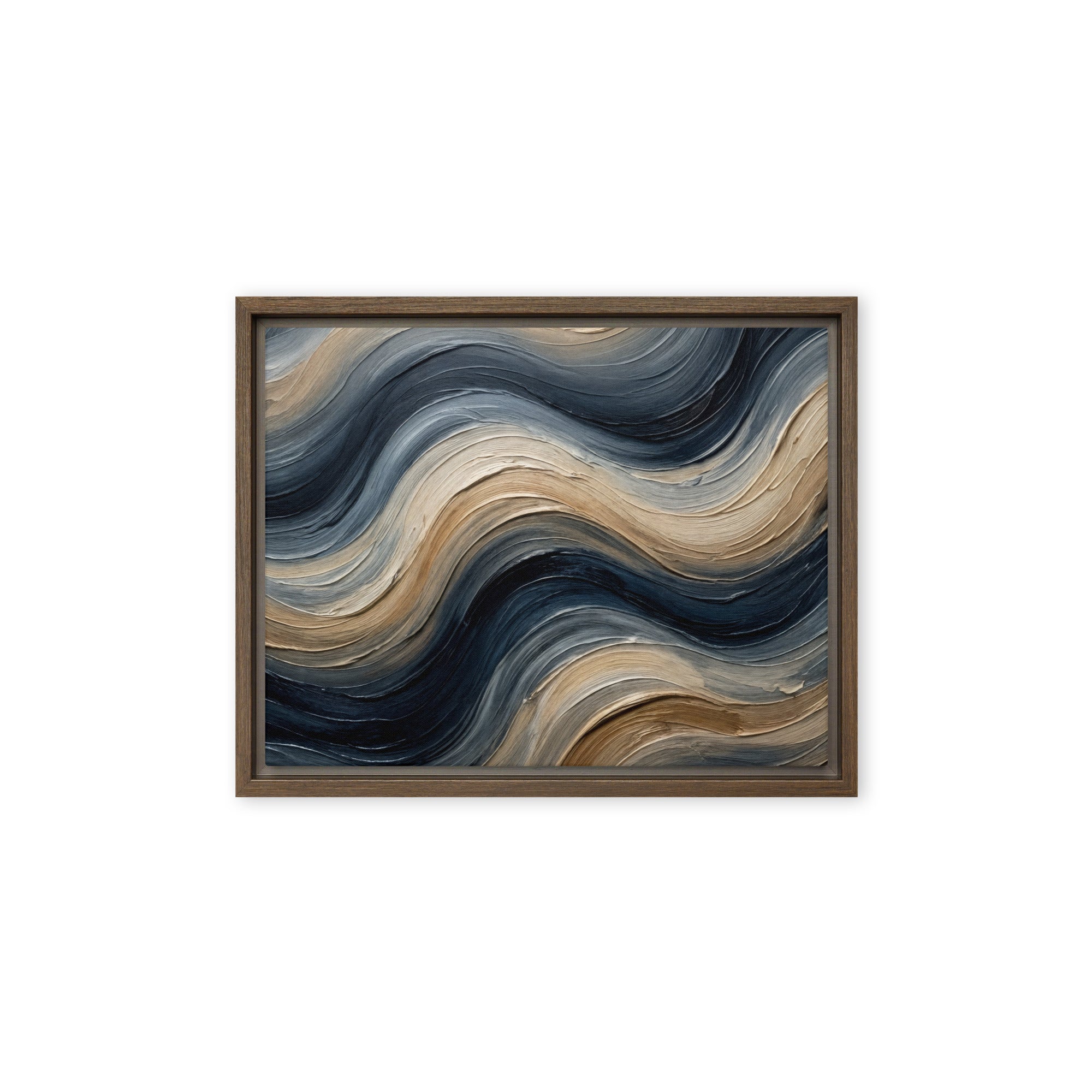 Conform framed canvas print, front view in black frame, 18 x 24 inch large size