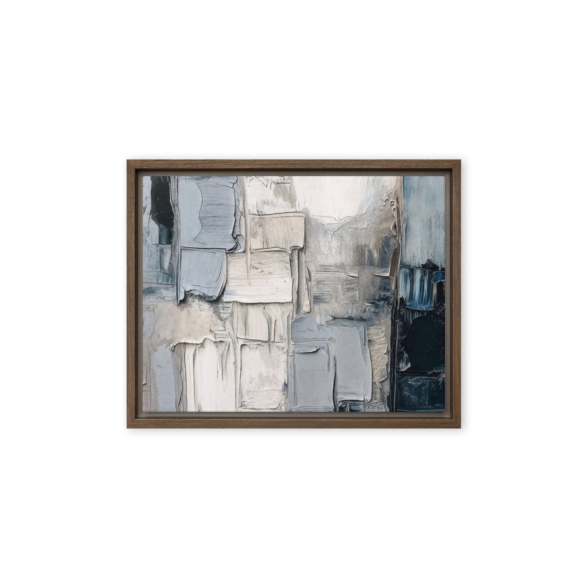 Haze framed canvas print, front view in black frame, 18 x 24 inch large size