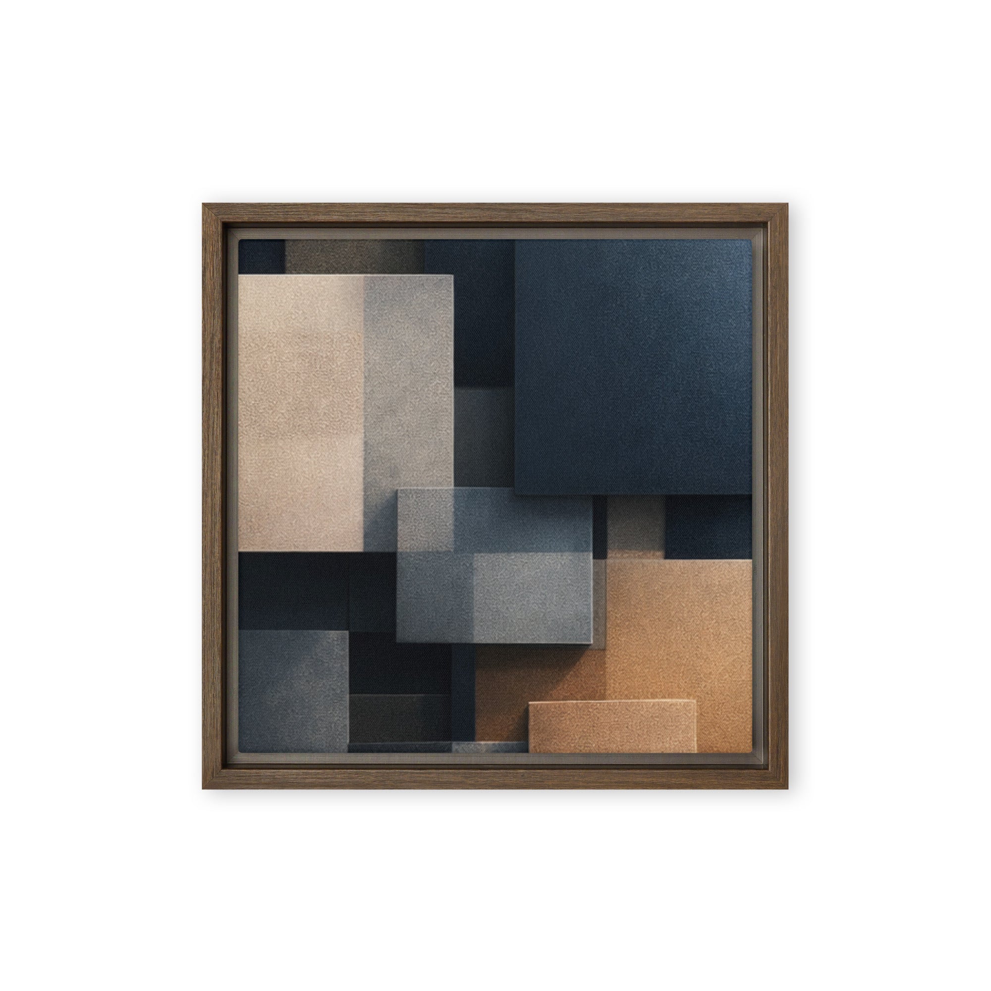 Monolith framed canvas print shown in front view in black frame, 20 x 30 inch large size
