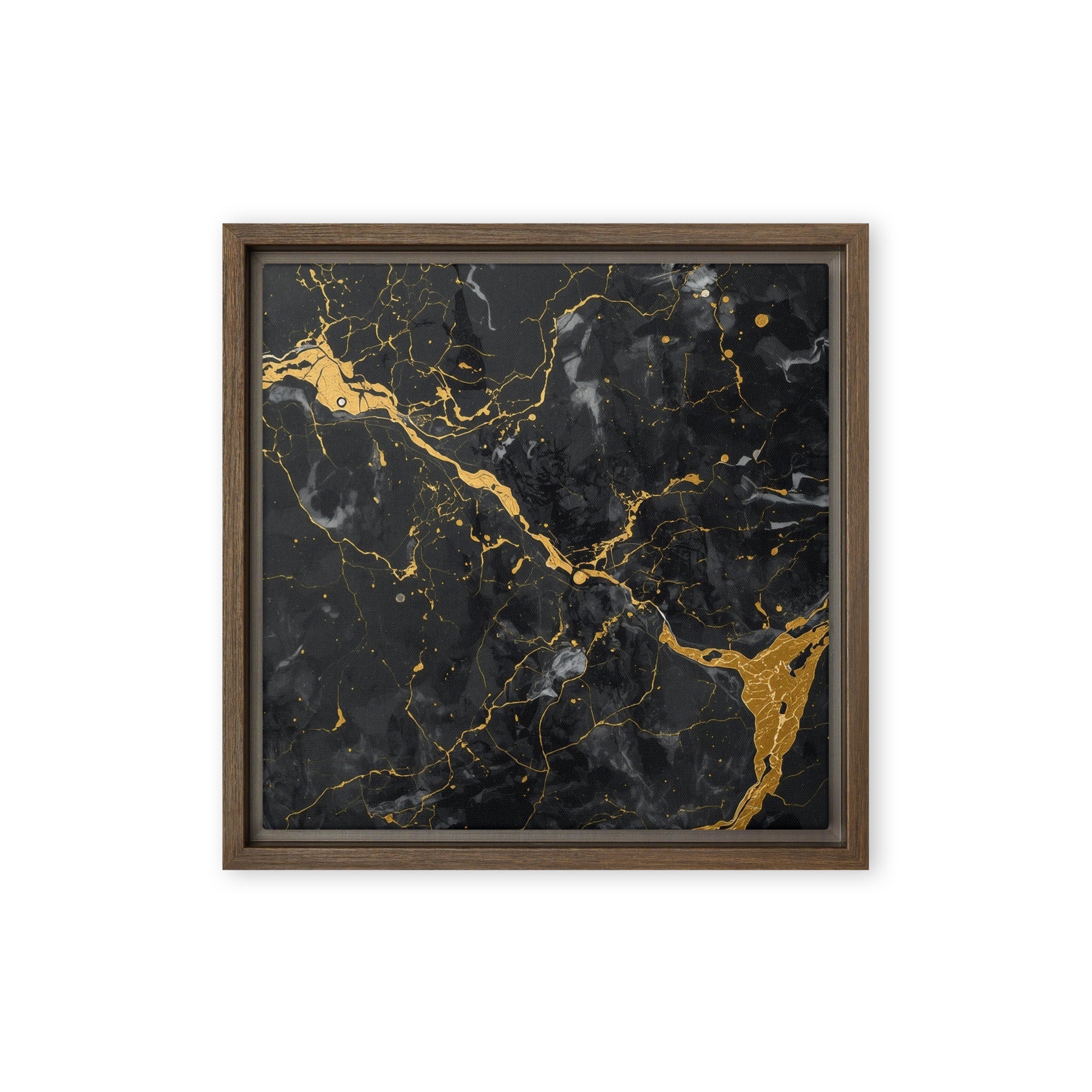 Midas wall art product image as a framed canvas print in black frame, 24 x 32 inch large size