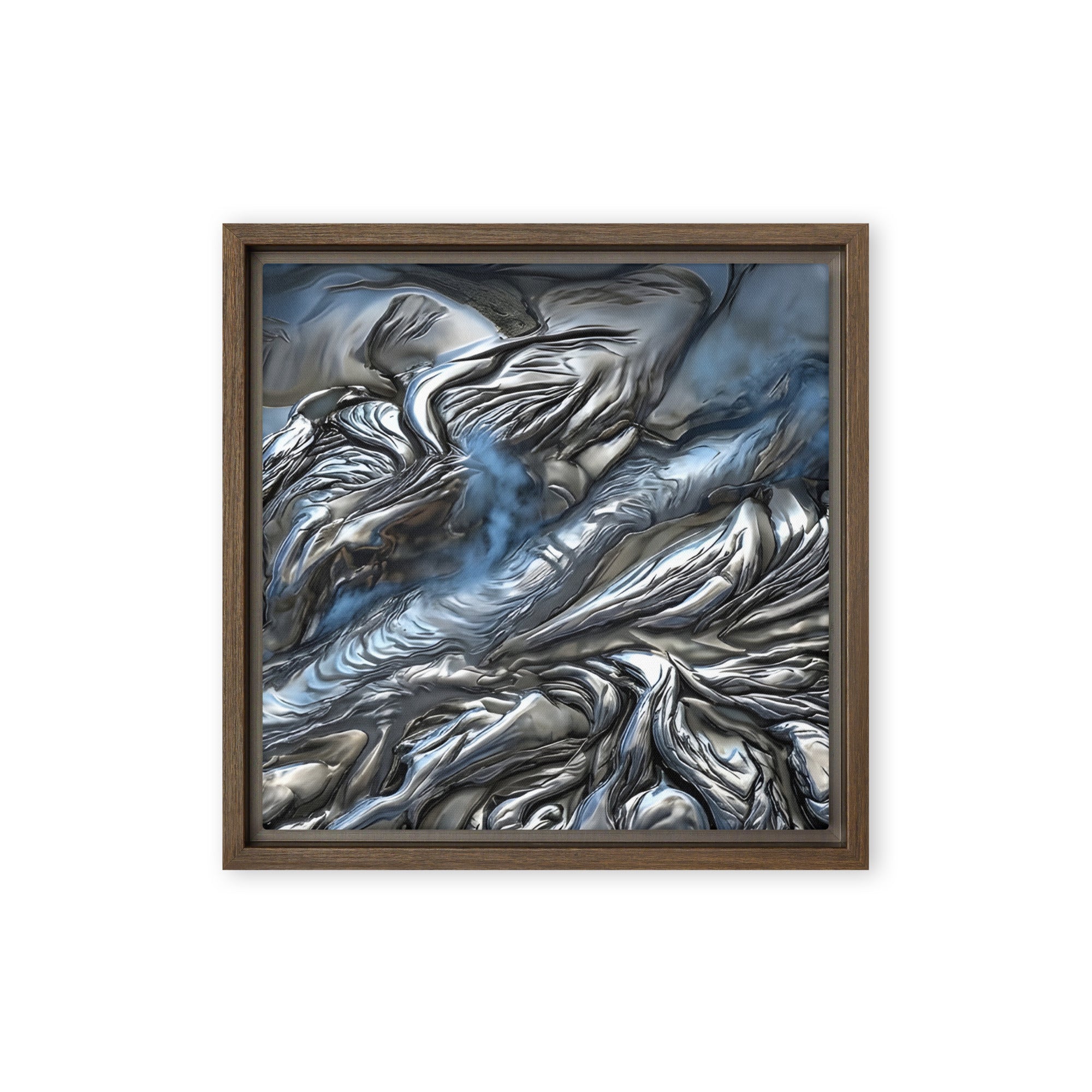 Andesite wall art product image as a framed canvas print in black frame, 24 x 32 inch large size