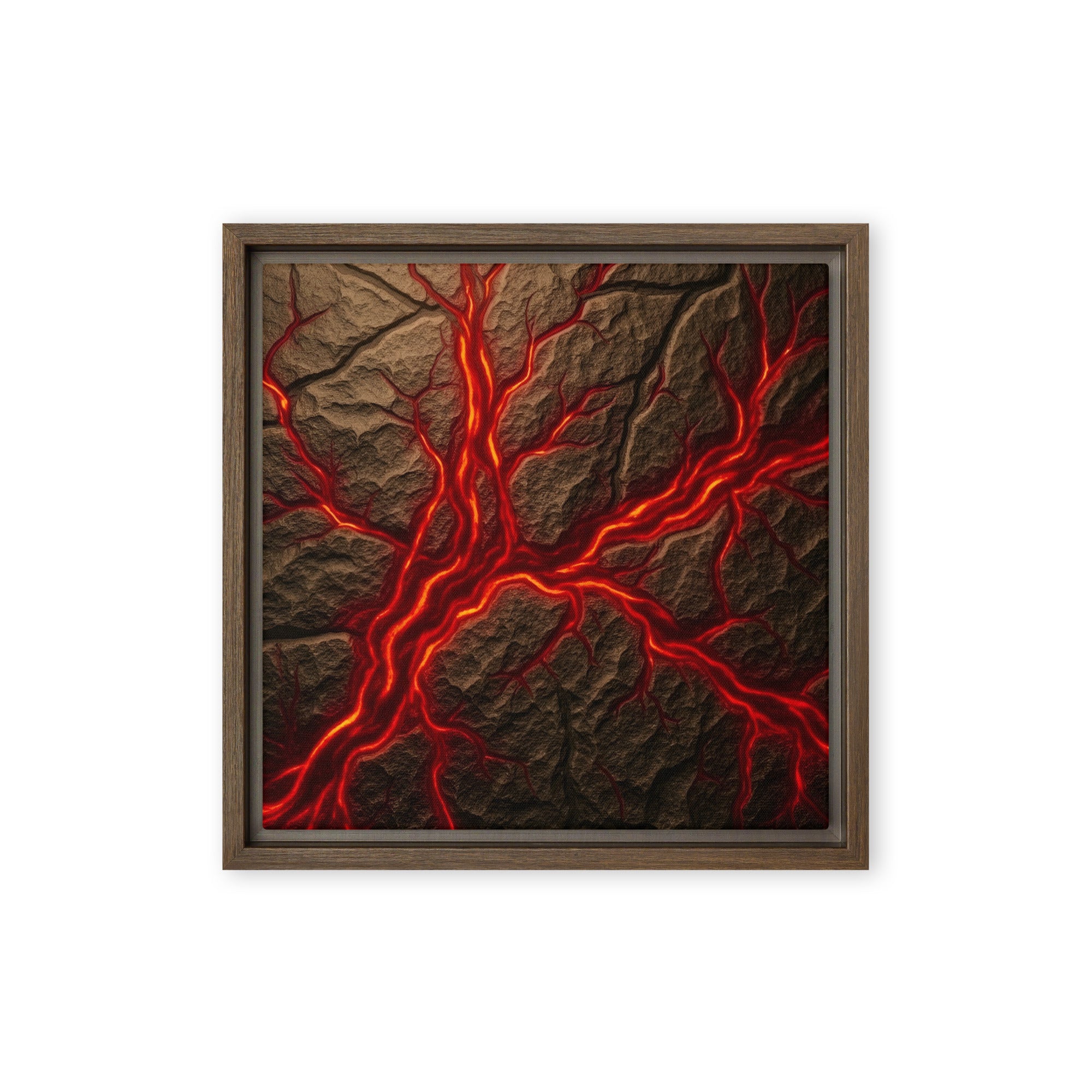 Magma wall art product image as a framed canvas print in black frame, 24 x 32 inch large size