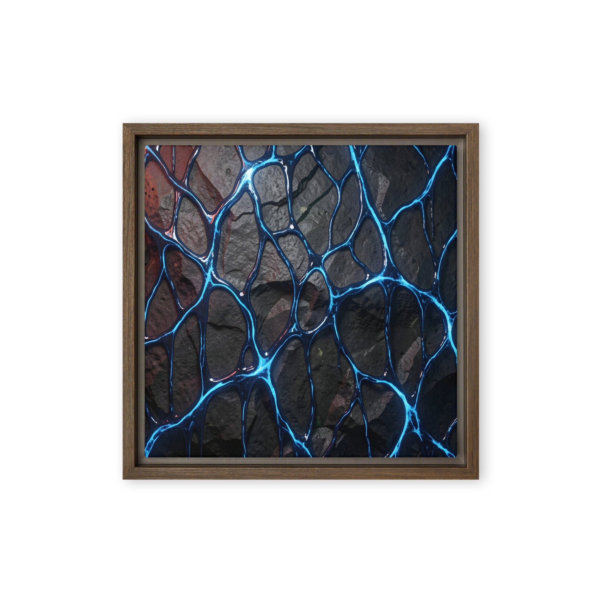 Magmatic wall art product image as a framed canvas print in black frame, 24 x 32 inch large size