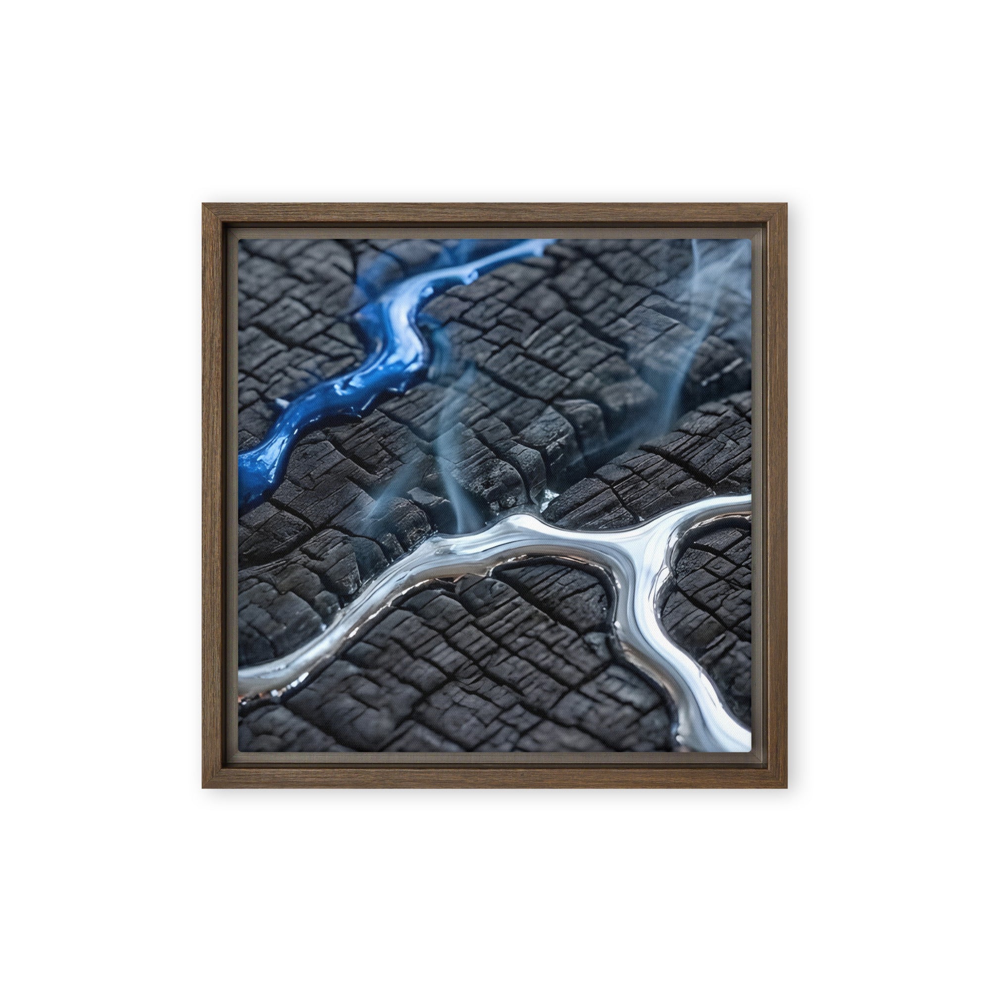 Rhyolite wall art product image as a framed canvas print in black frame, 24 x 32 inch large size