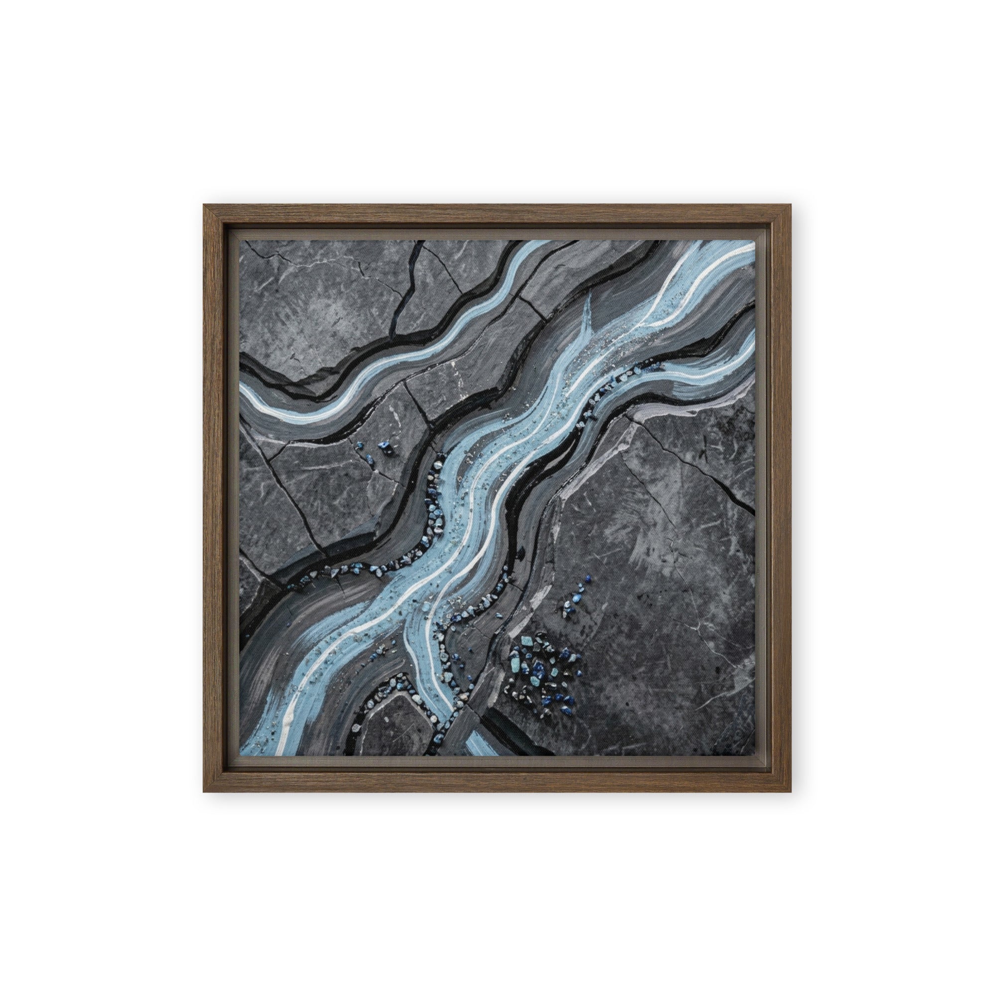 Viscosity framed canvas print front-facing product image in black frame, 24 x 36 inch statement piece