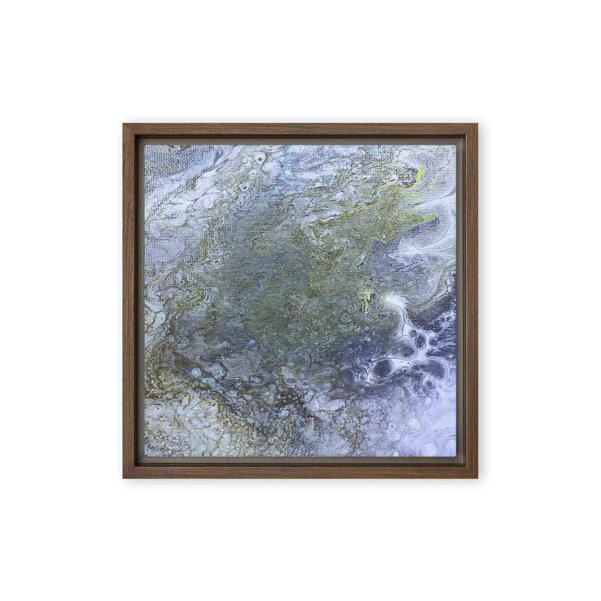 Shallows framed canvas studio series shown in front view in black frame, 20 x 30 inch large size