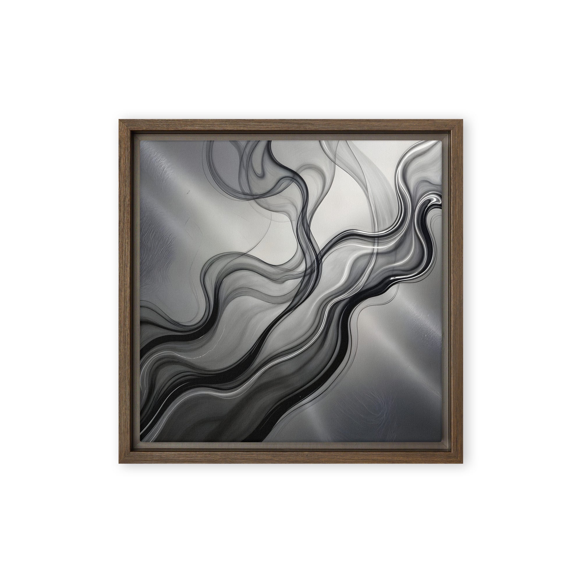 Smoke framed canvas print front-facing product image in black frame, 24 x 36 inch statement piece