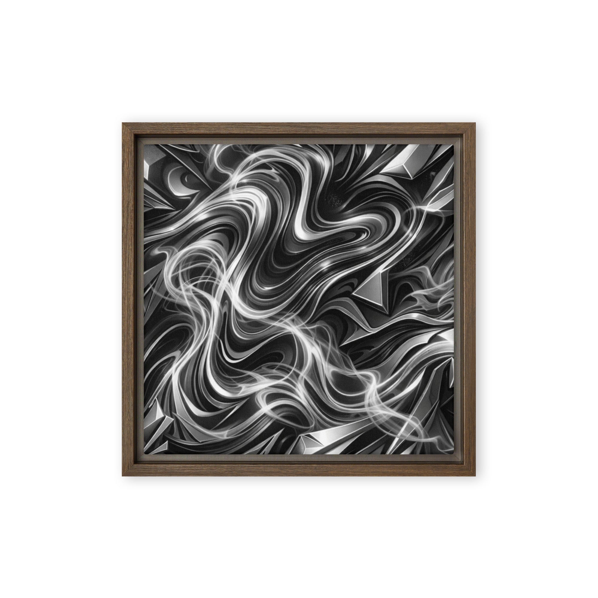Edge wall art product image as a framed canvas print in black frame, 24 x 32 inch large size