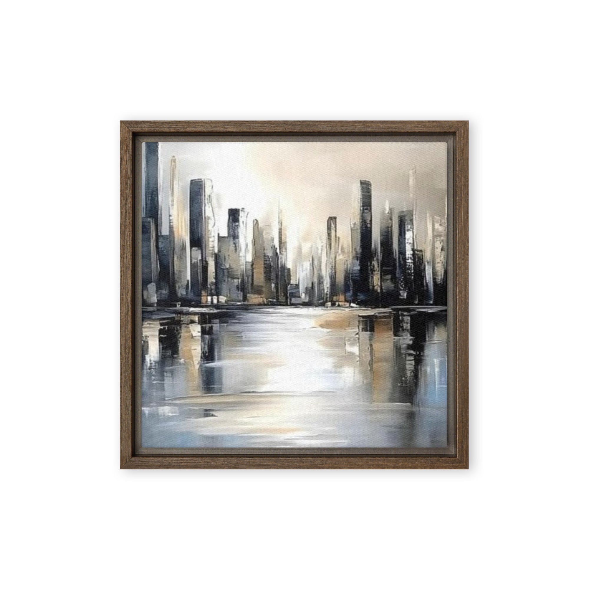 Sharps framed canvas print shown in front view in black frame, 20 x 30 inch large size