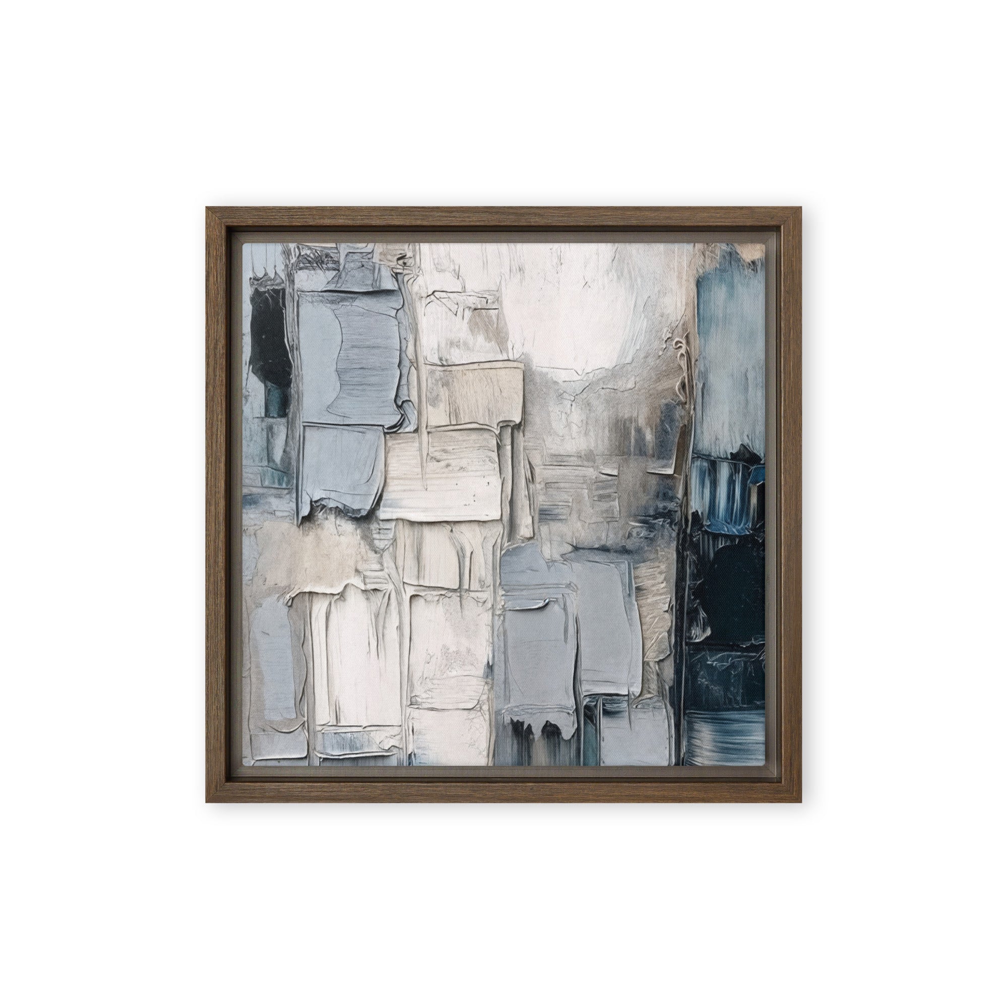 Haze wall art product image as a framed canvas print in black frame, 24 x 32 inch large size