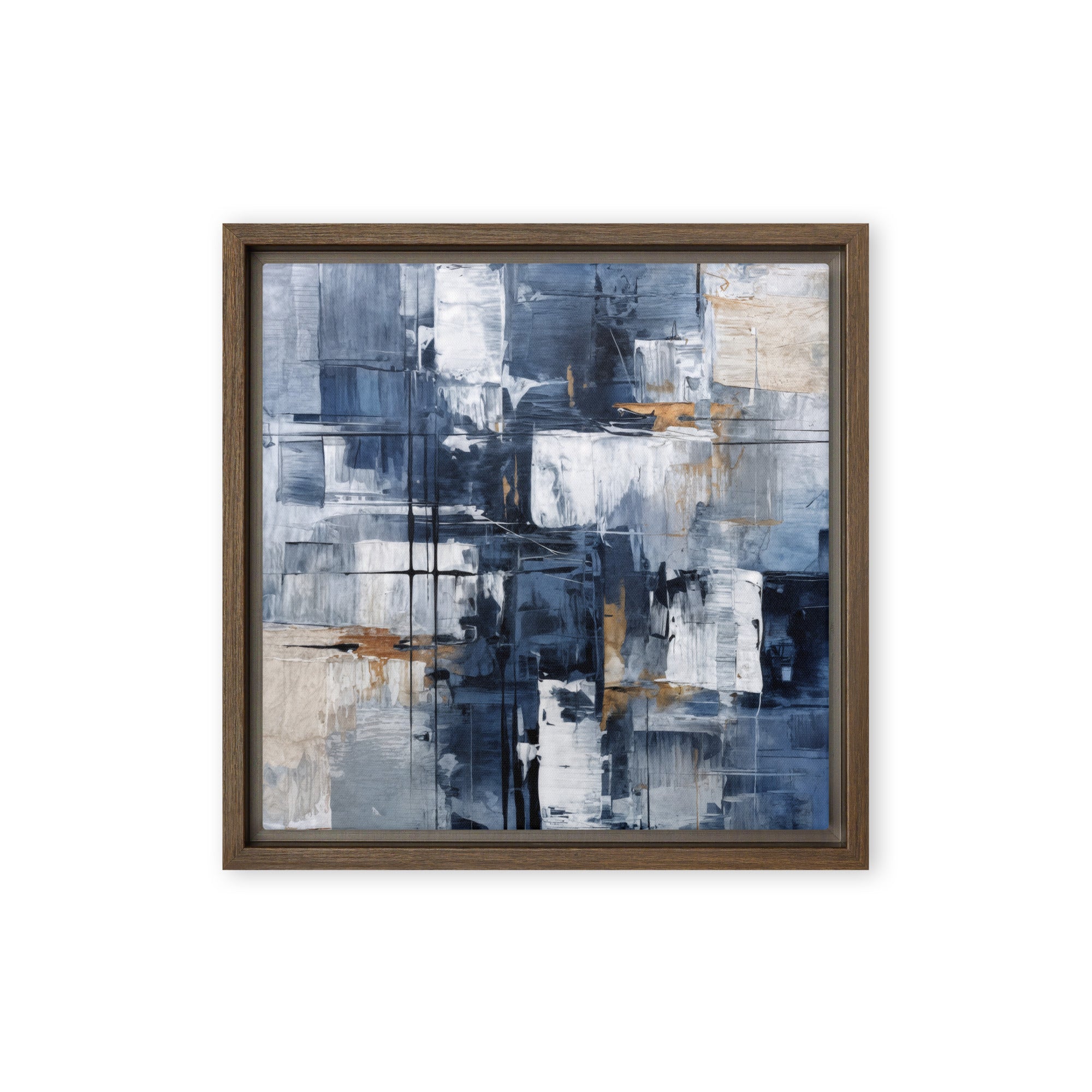 Push wall art product image as a framed canvas print in black frame, 24 x 32 inch large size
