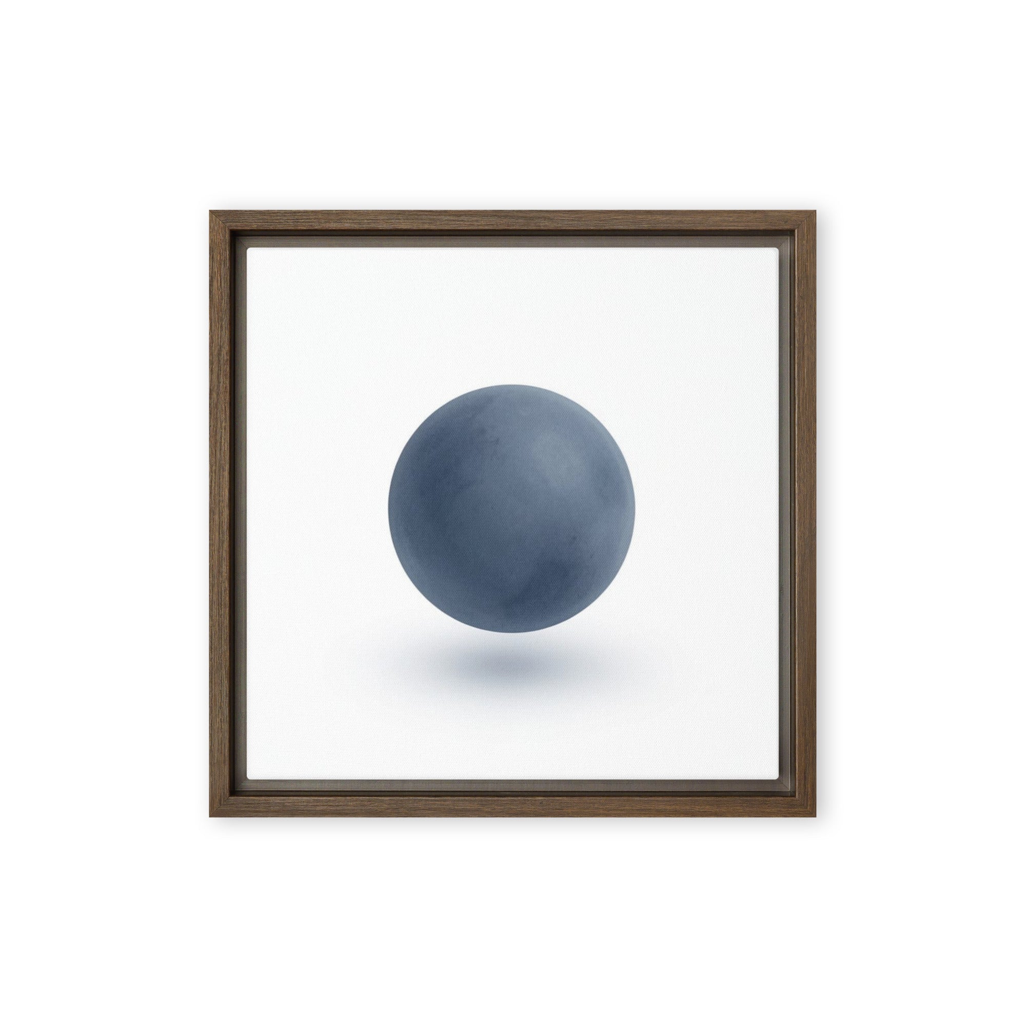 Slate VII wall art product image as a framed canvas print in brown frame
