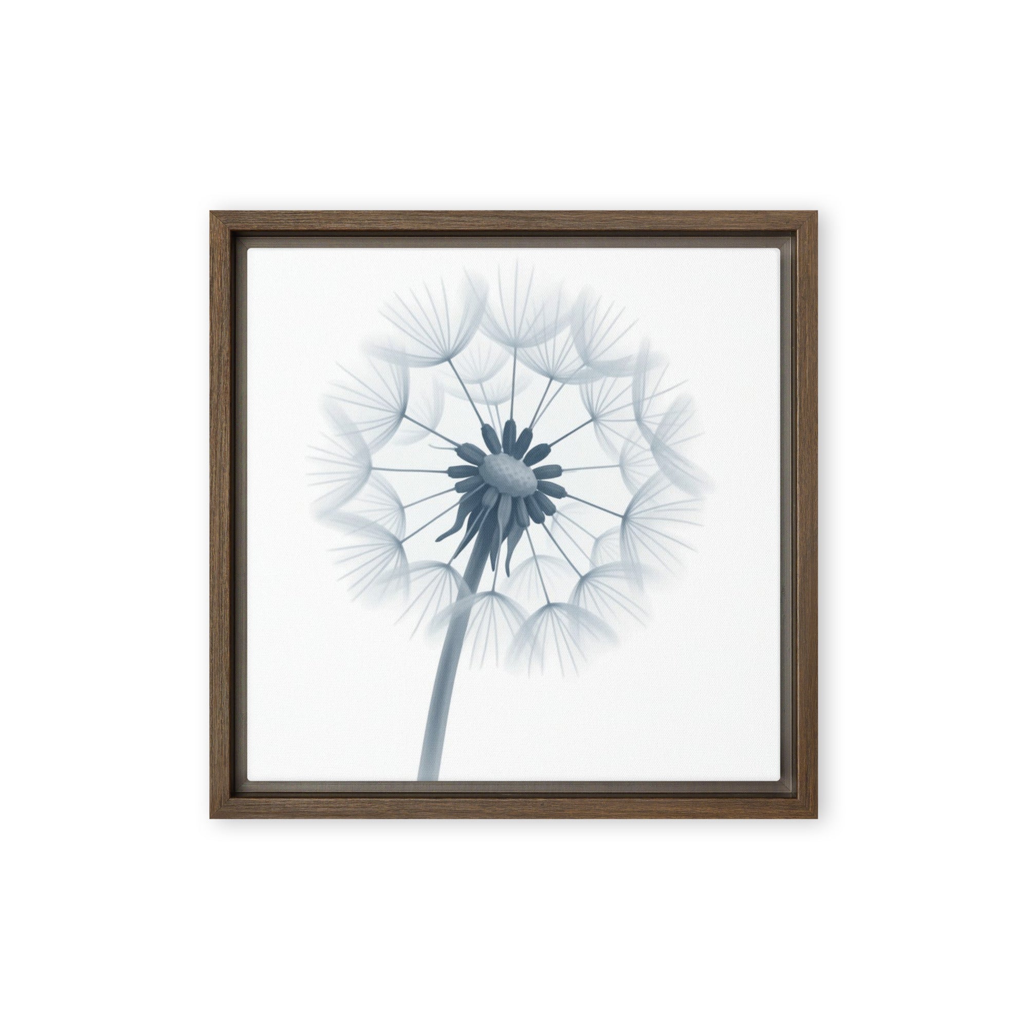Slate VIII wall art product image as a framed canvas print in brown frame