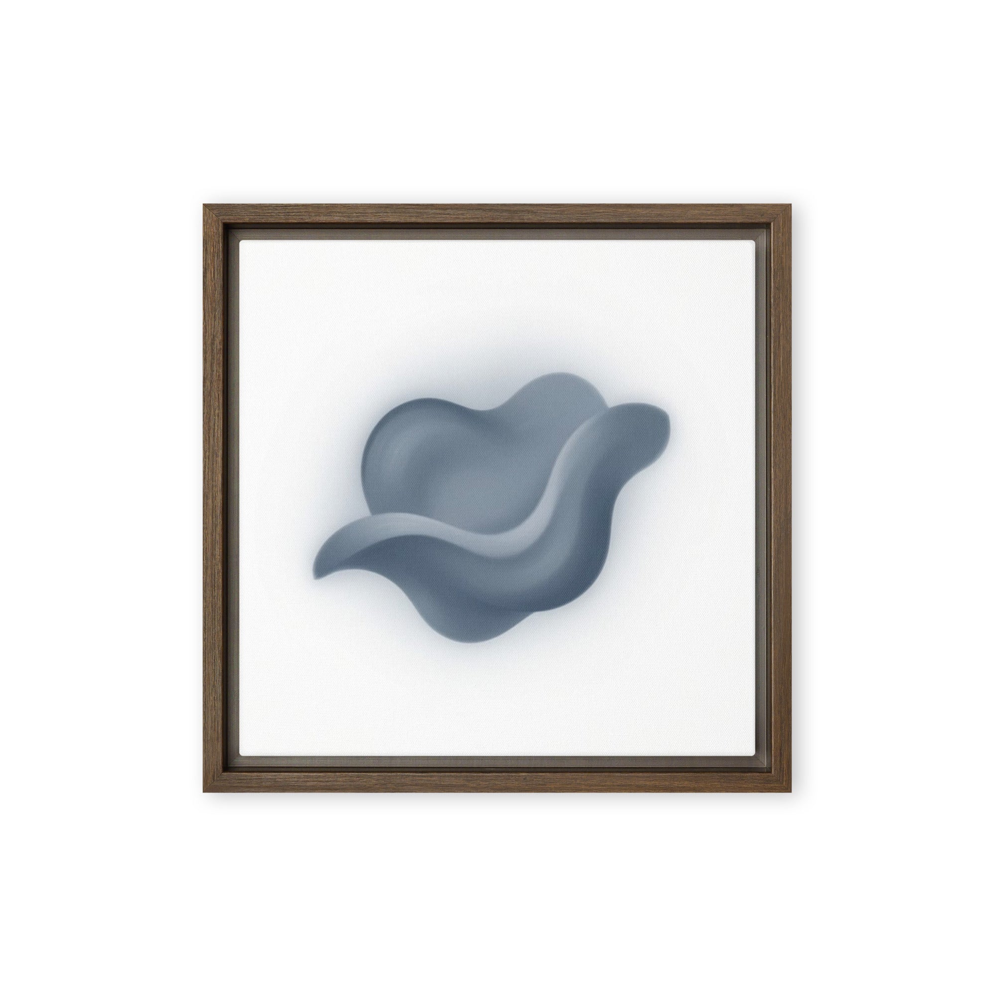 Slate XI wall art product image as a framed canvas print in brown frame