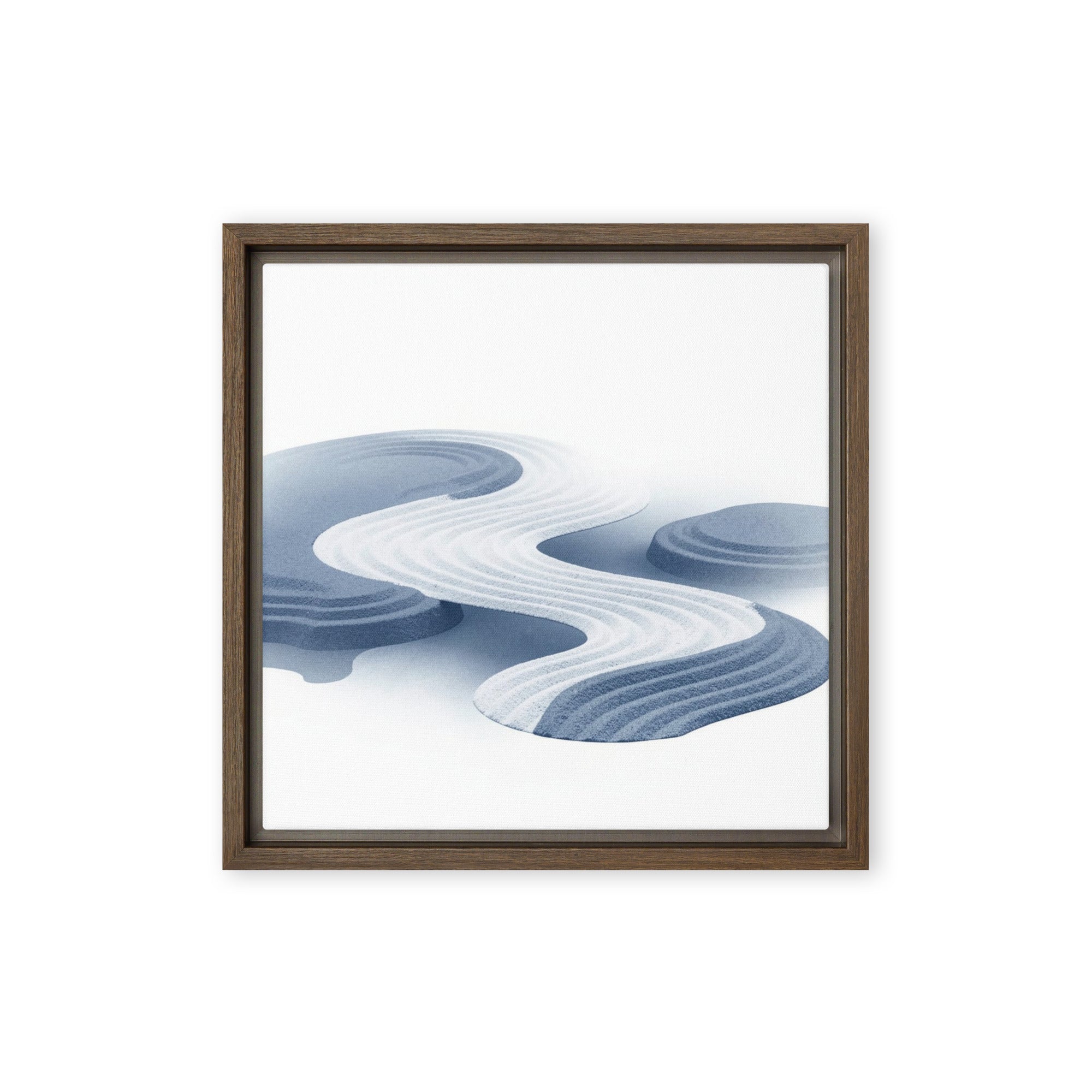 Slate XIII wall art product image as a framed canvas print in brown frame