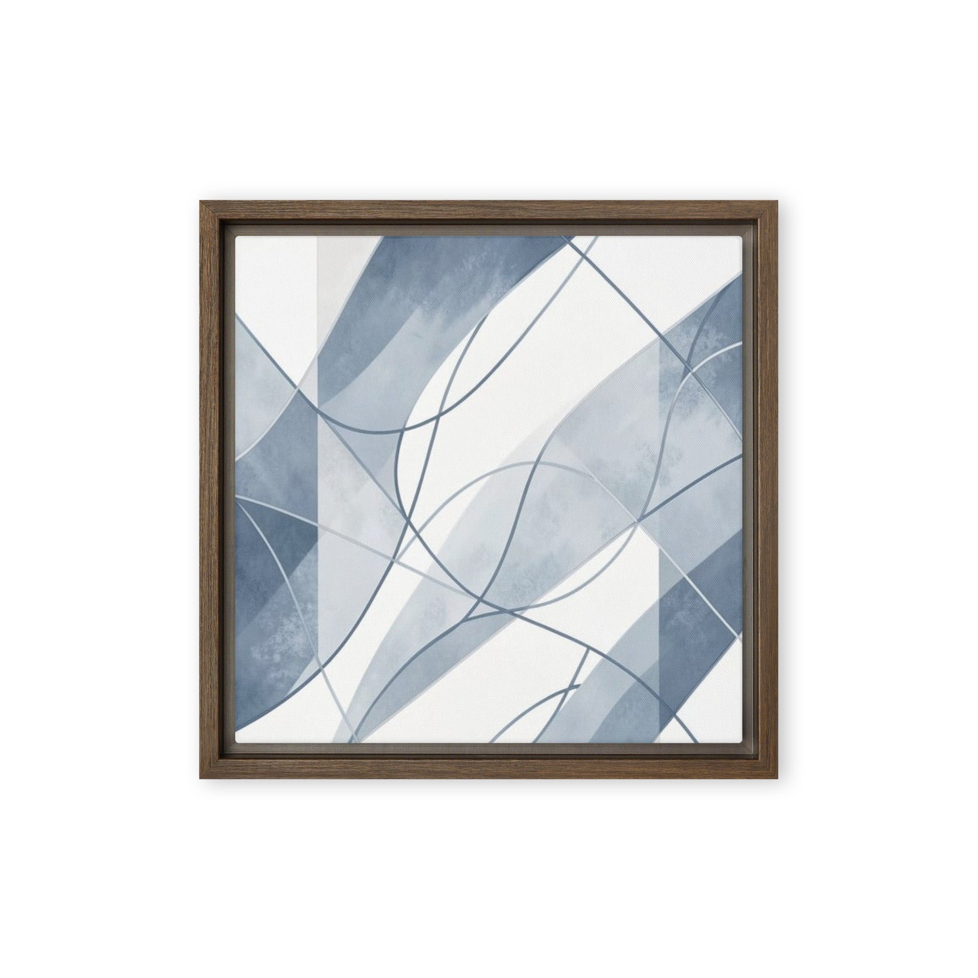Slate XVII wall art product image as a framed canvas print in brown frame