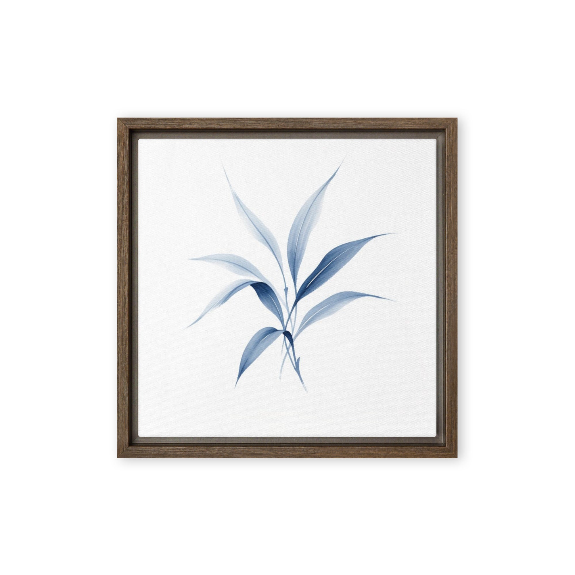 Slate XXI wall art product image as a framed canvas print in brown frame