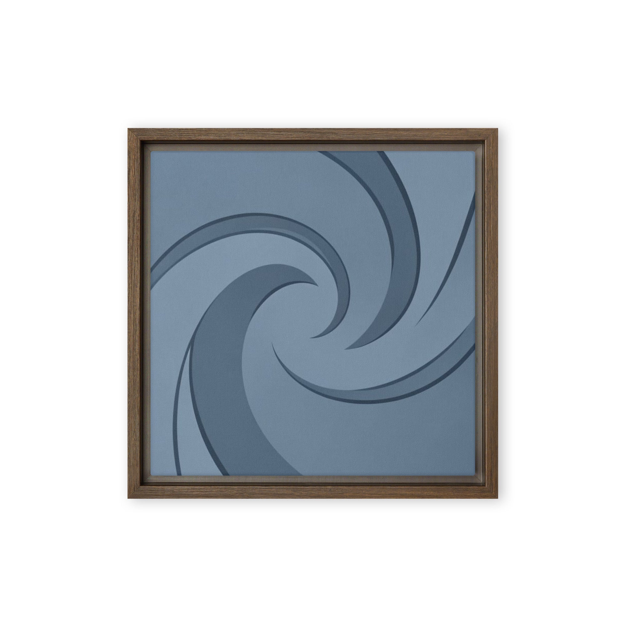 Slate XXII wall art product image as a framed canvas print in brown frame