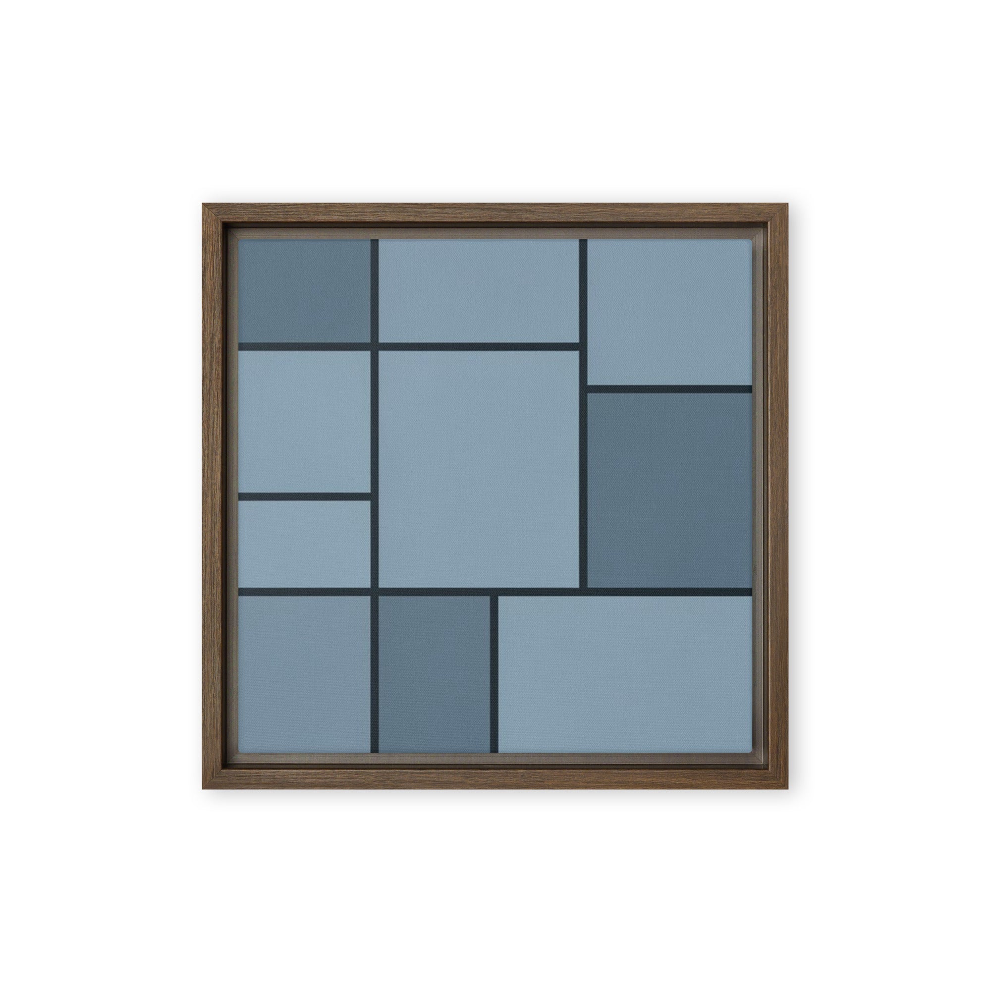 Slate XXIX wall art product image as a framed canvas print in brown frame