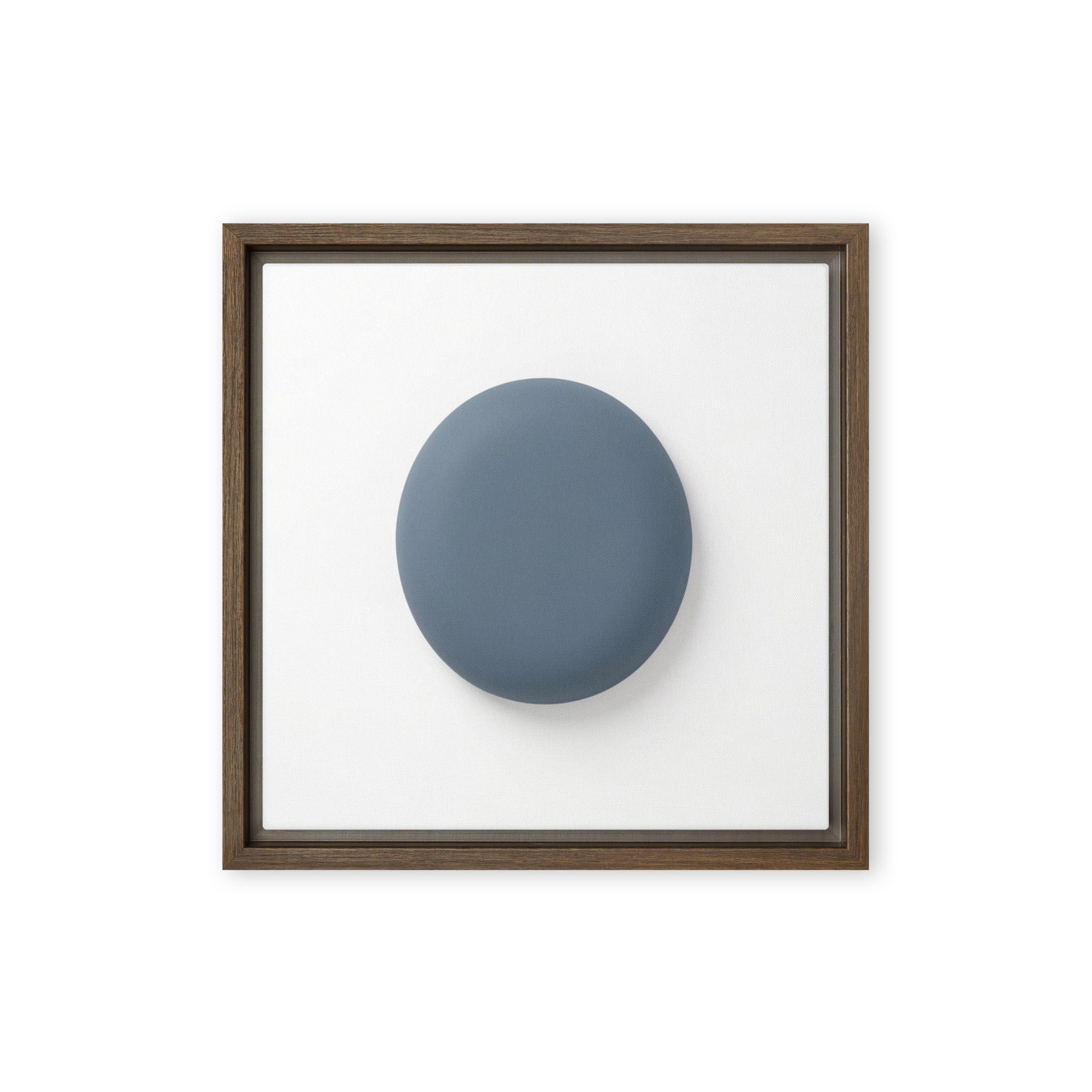 Slate XXX wall art product image as a framed canvas print in brown frame