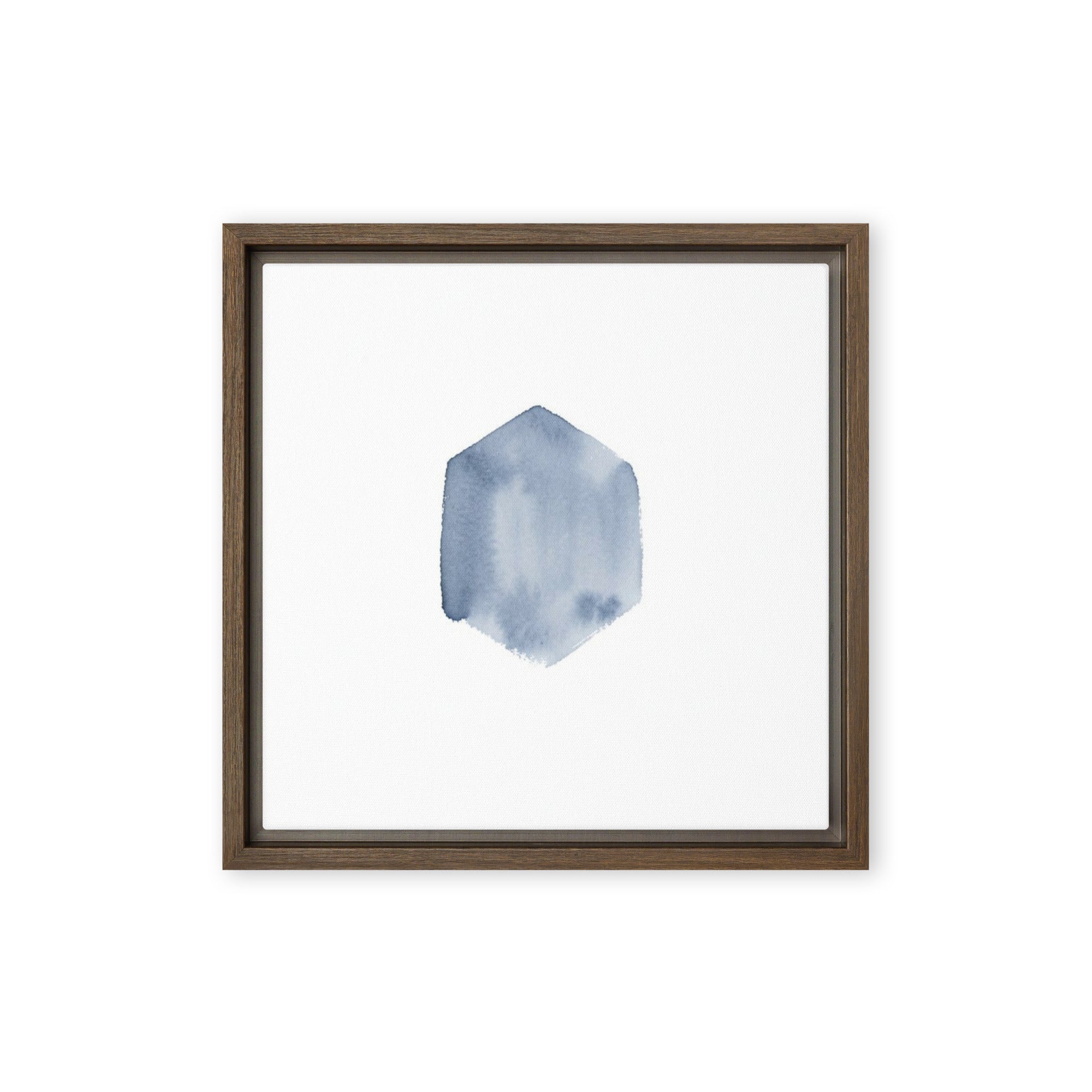 Slate XXXI wall art product image as a framed canvas print in brown frame