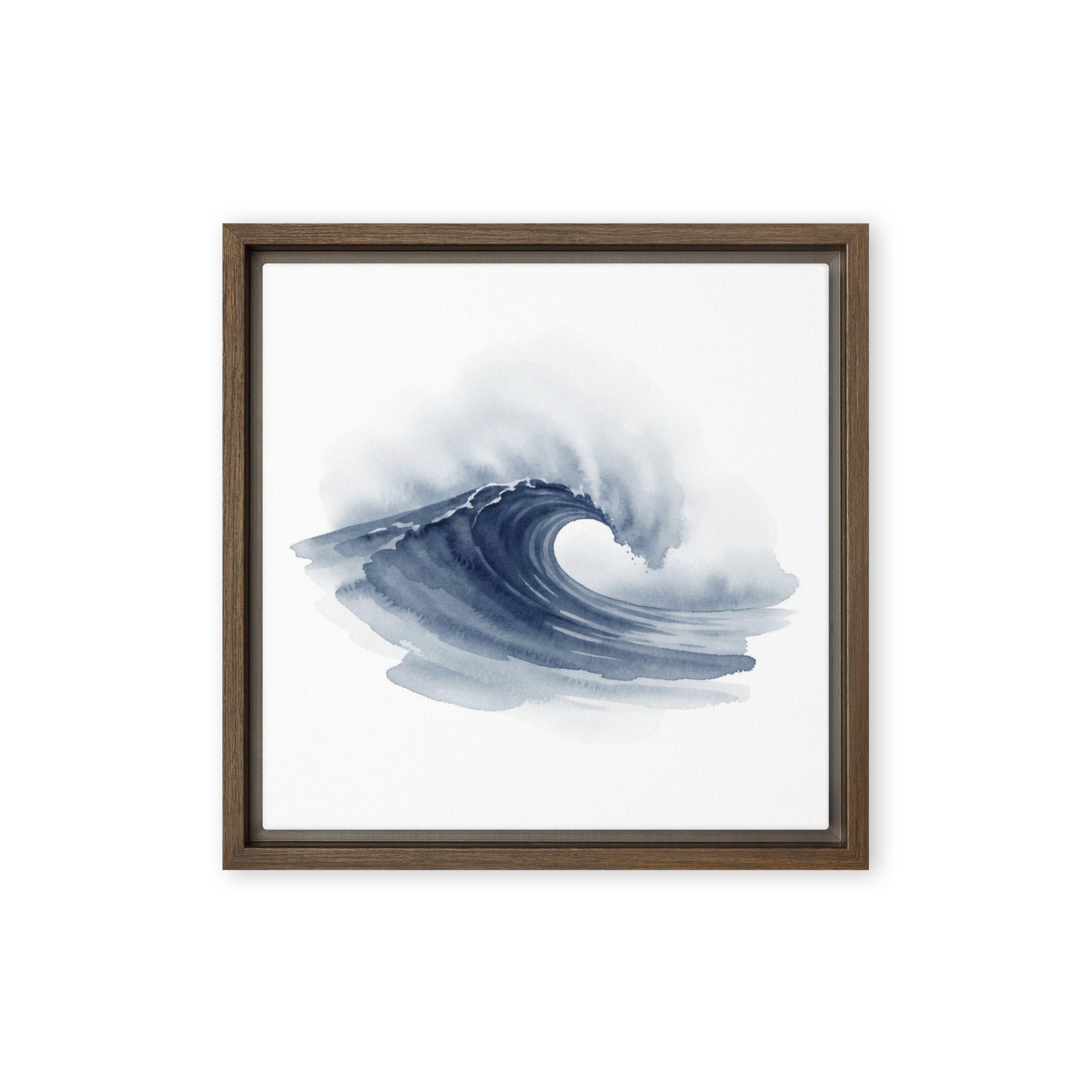 Slate XXXII wall art product image as a framed canvas print in brown frame