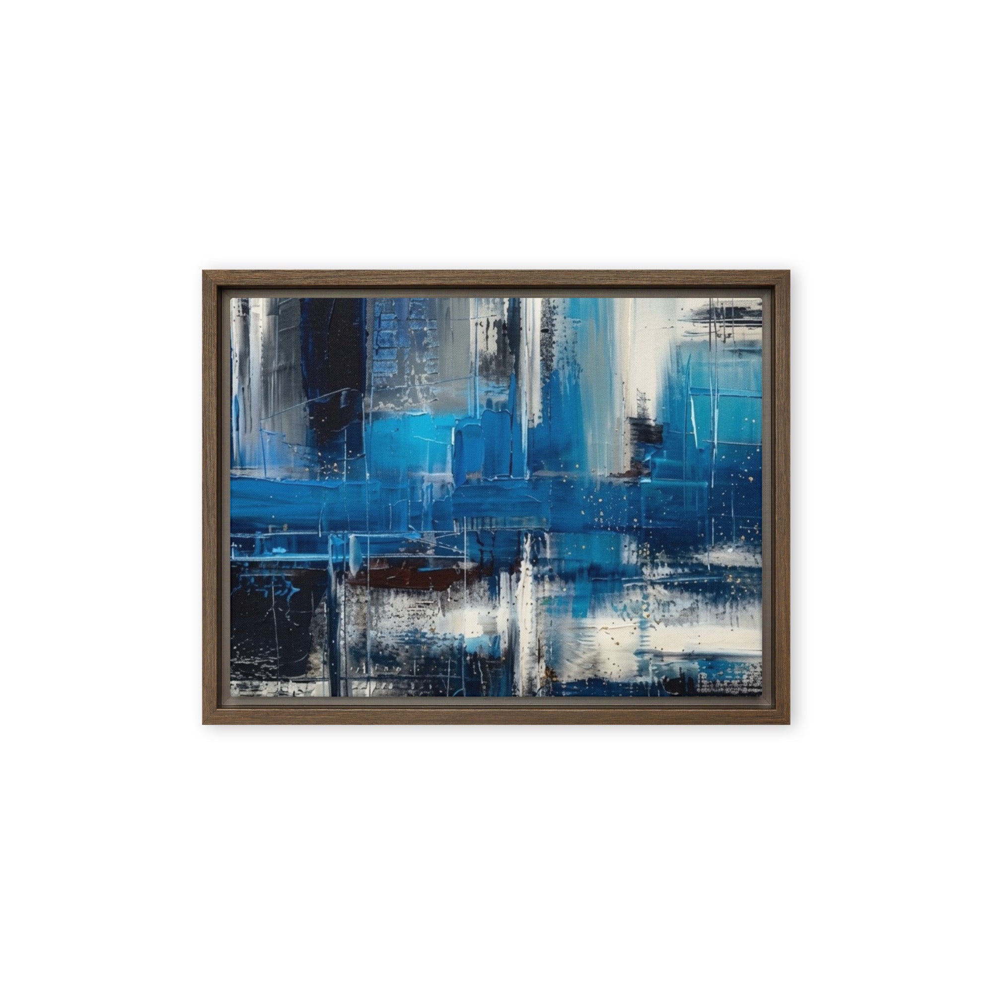 Isle wall art product image as a framed canvas print in black frame, 12 x 18 inch universal size