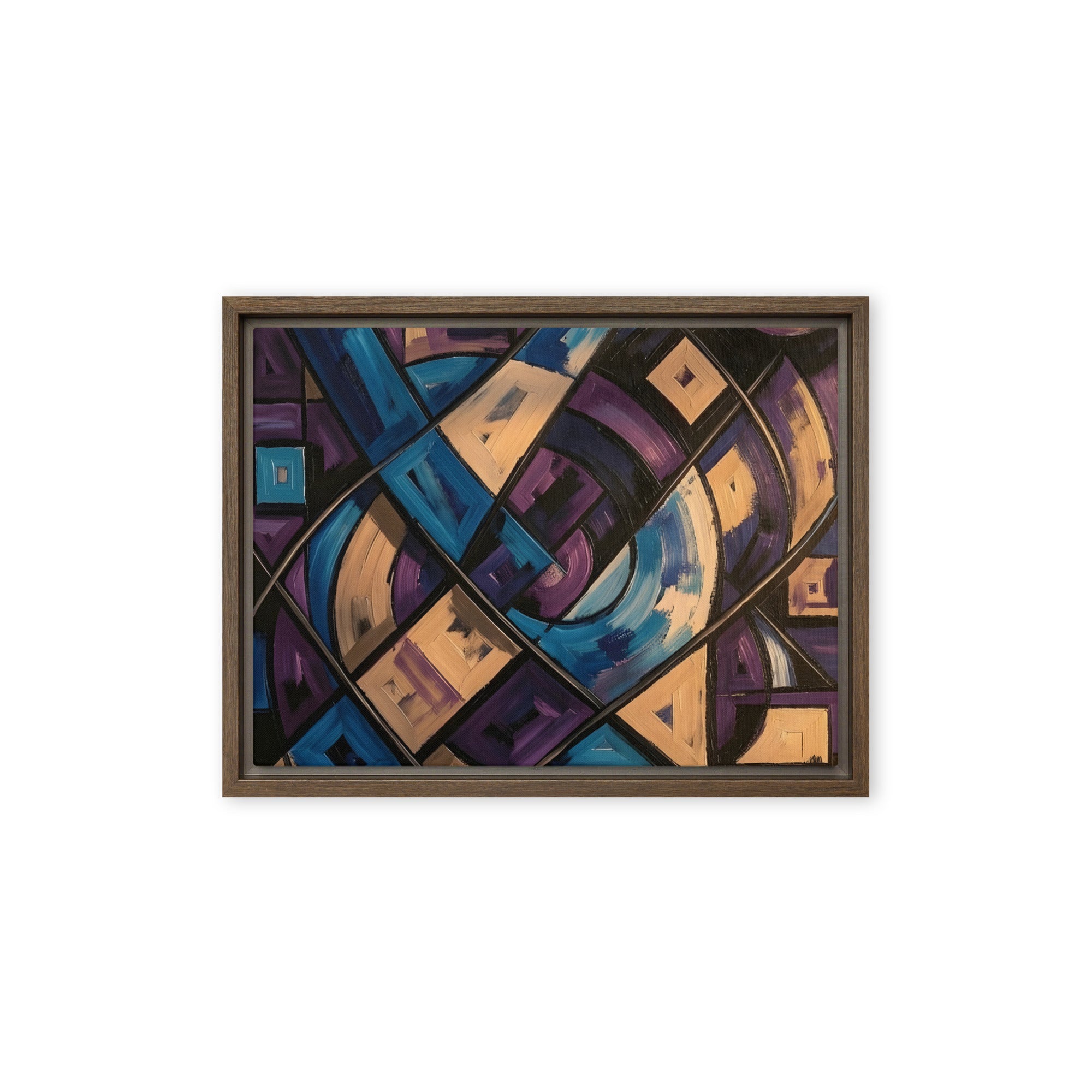 Relic framed canvas print with product details shown in black frame, 20 x 28 inch large size