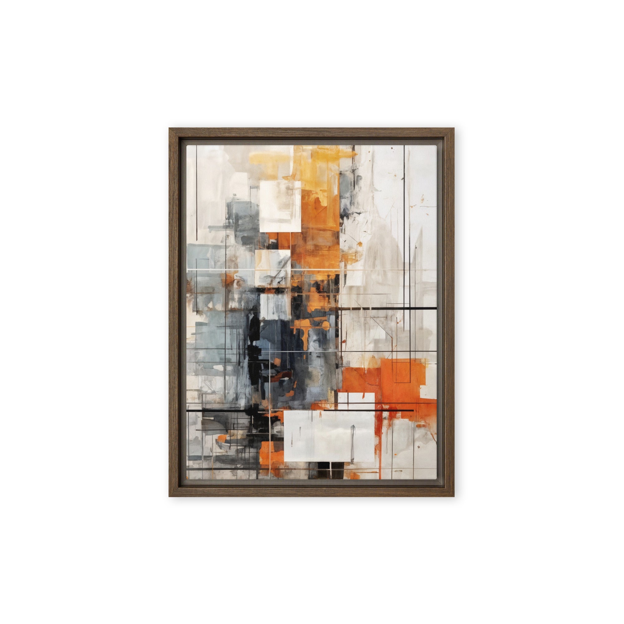 Corrupt framed canvas print wall display image in brown frame, 8 x 10 inch universal size