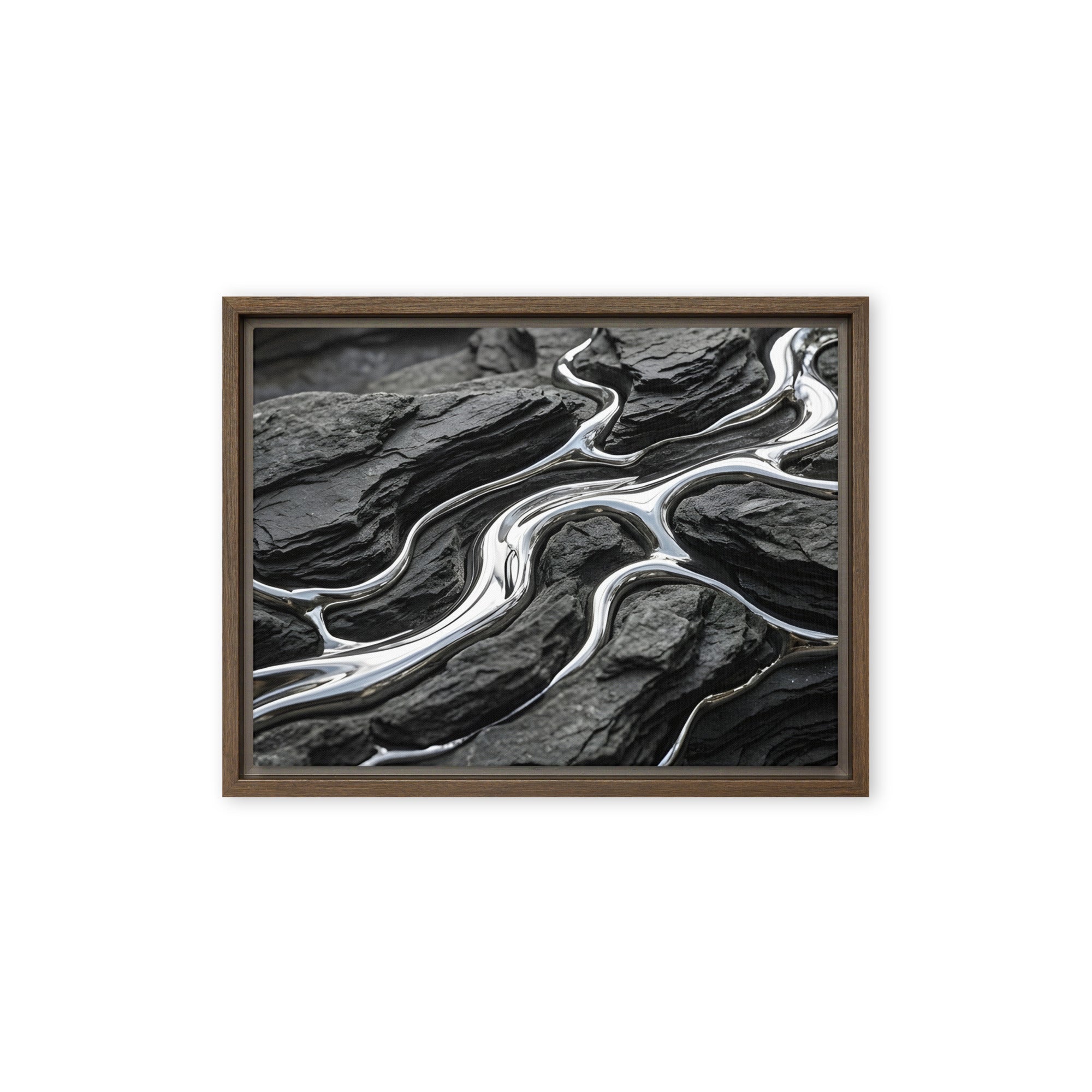 Basalt framed canvas print product view in black frame, 18 x 24 inch large size