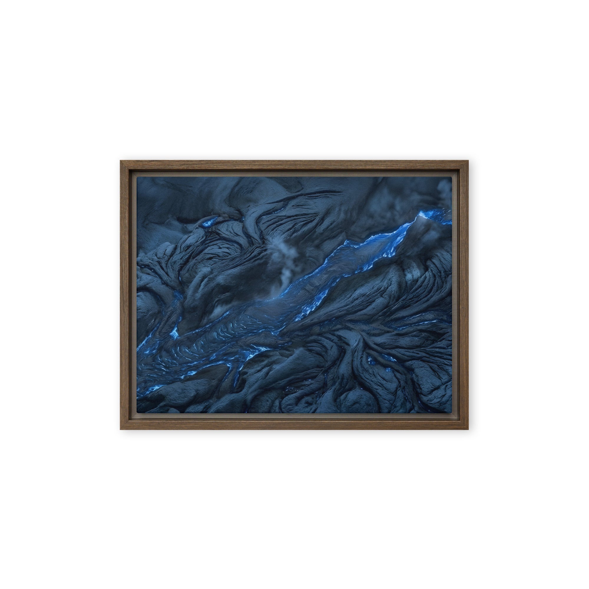Vent framed canvas print product view in brown frame, 11 x 14 inch universal size