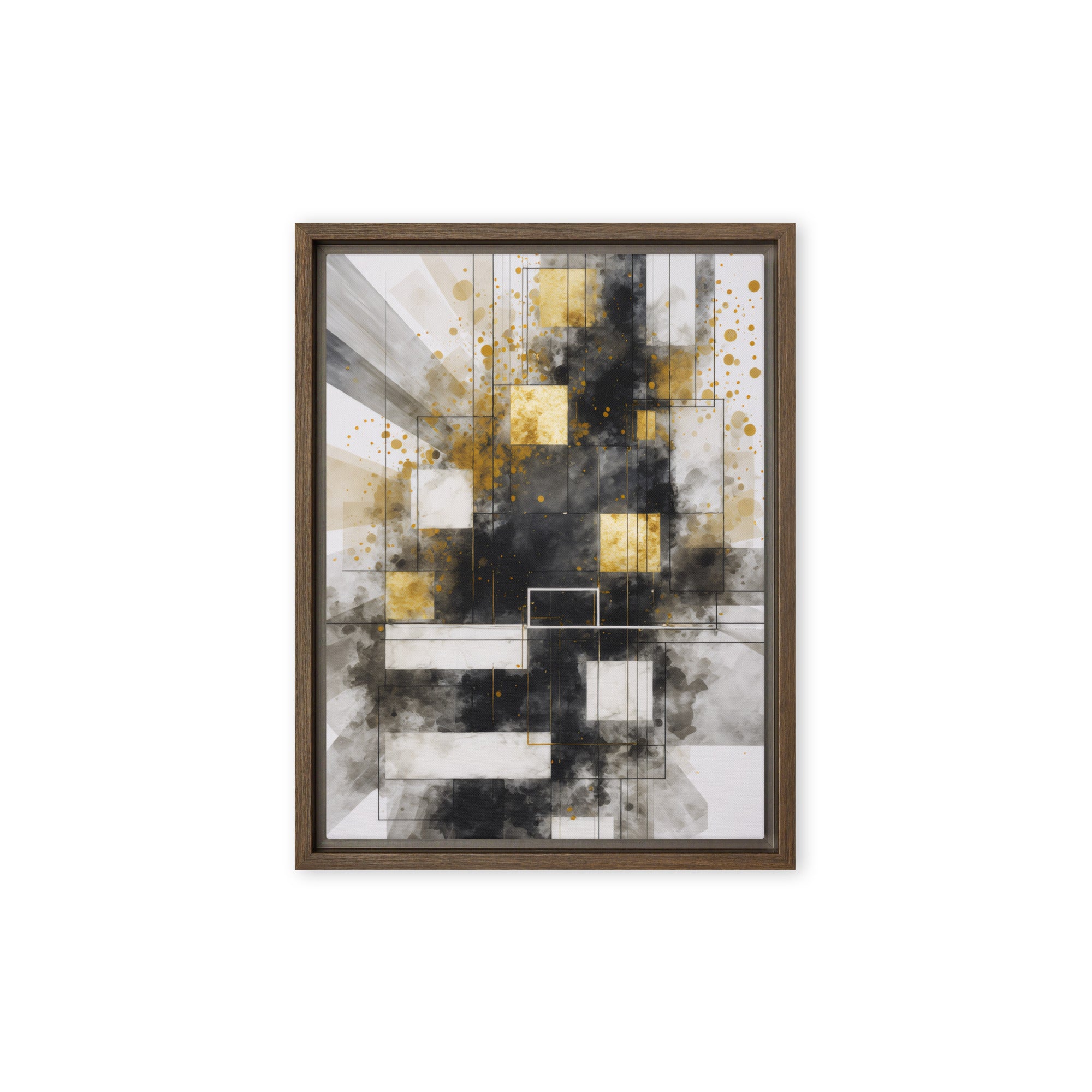 Oriana wall art product image as a framed canvas print in brown frame, 8 x 10 inch universal size